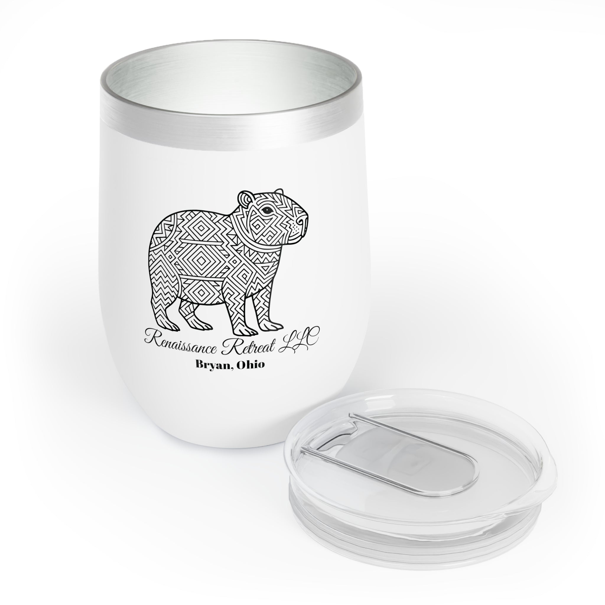 Chic Tumbler with Mandala Capybara Design