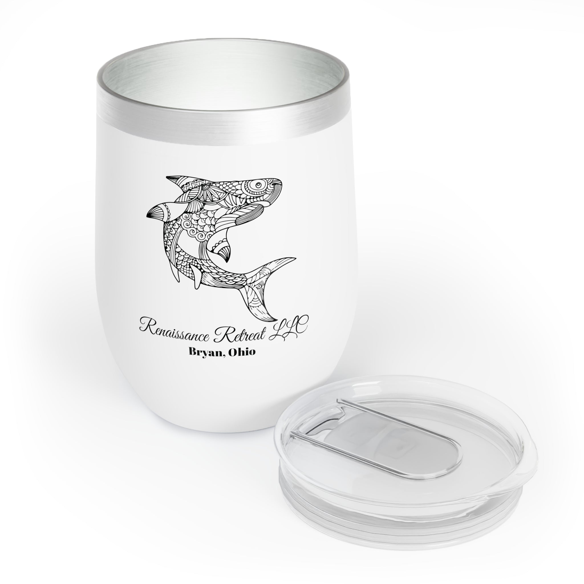 Chic Tumbler with Mandala Shark Design