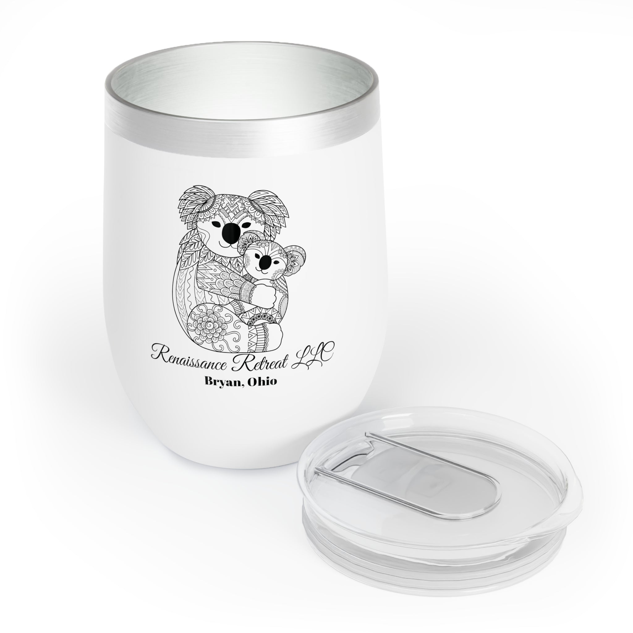 Chic Tumbler with Mandala Koala & Baby Design