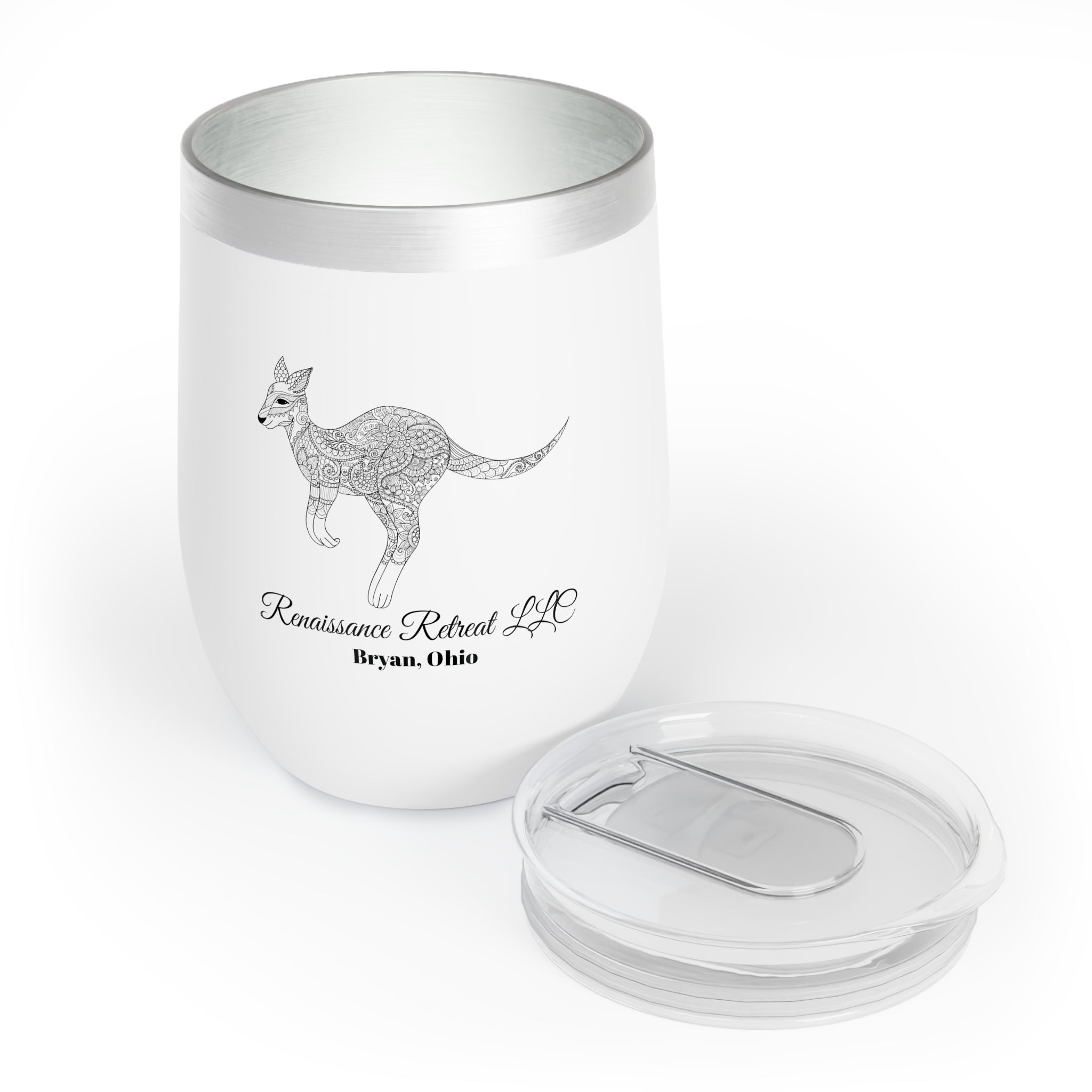 Chic Tumbler with Mandala Kangaroo Design