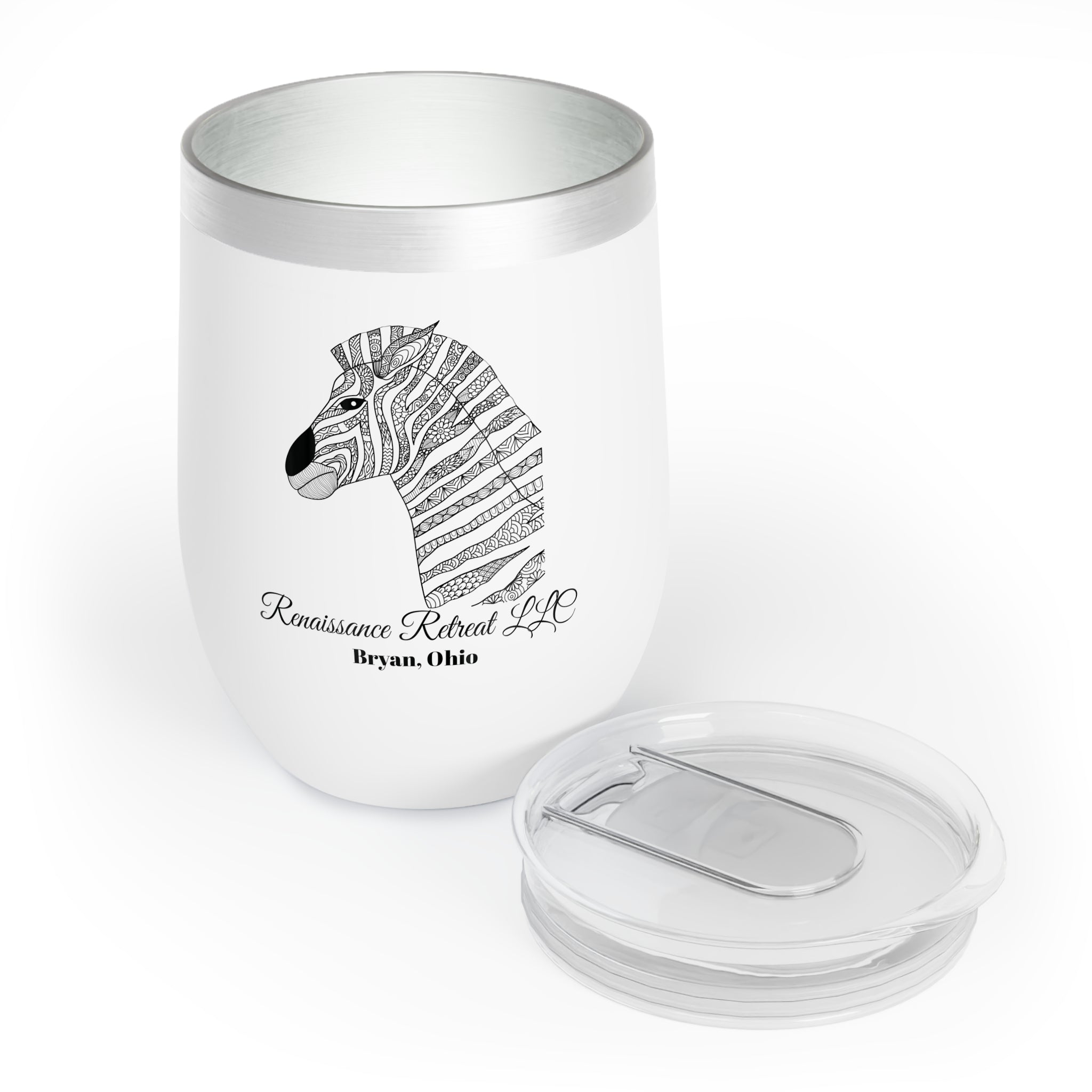 Chic Tumbler with Mandala Zebra Design