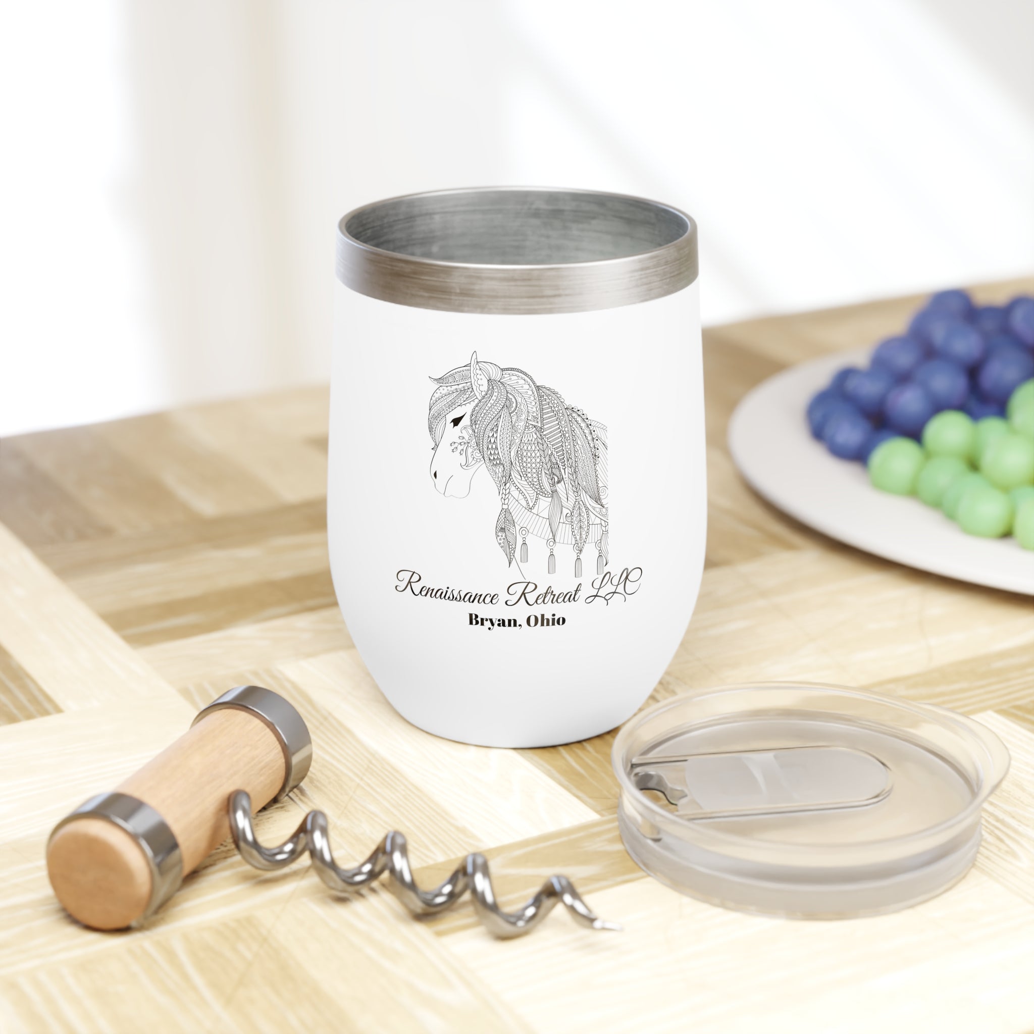 Chic Tumbler with Mandala Horse Design