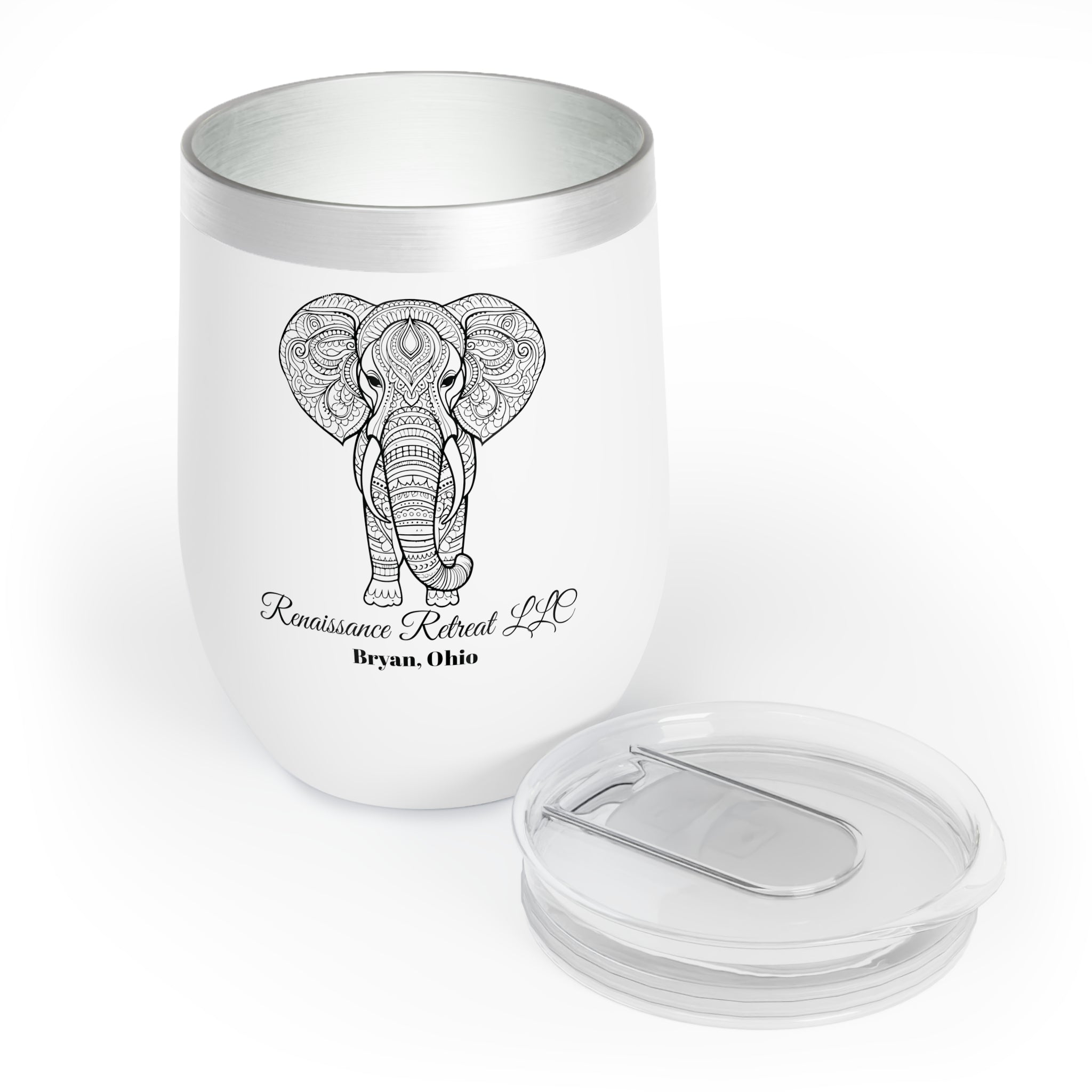 Chic Tumbler with Mandala Elephant Design