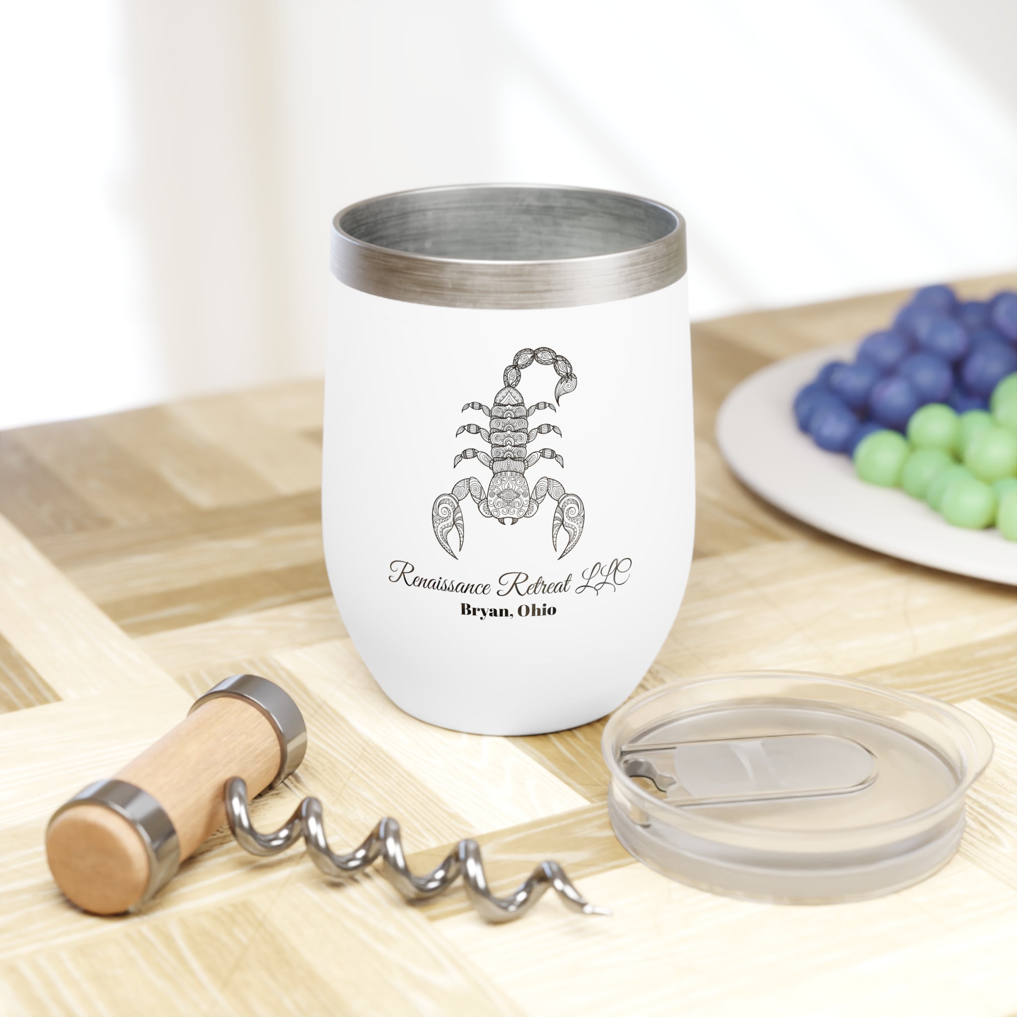 Chic Tumbler with Mandala Scorpion Design