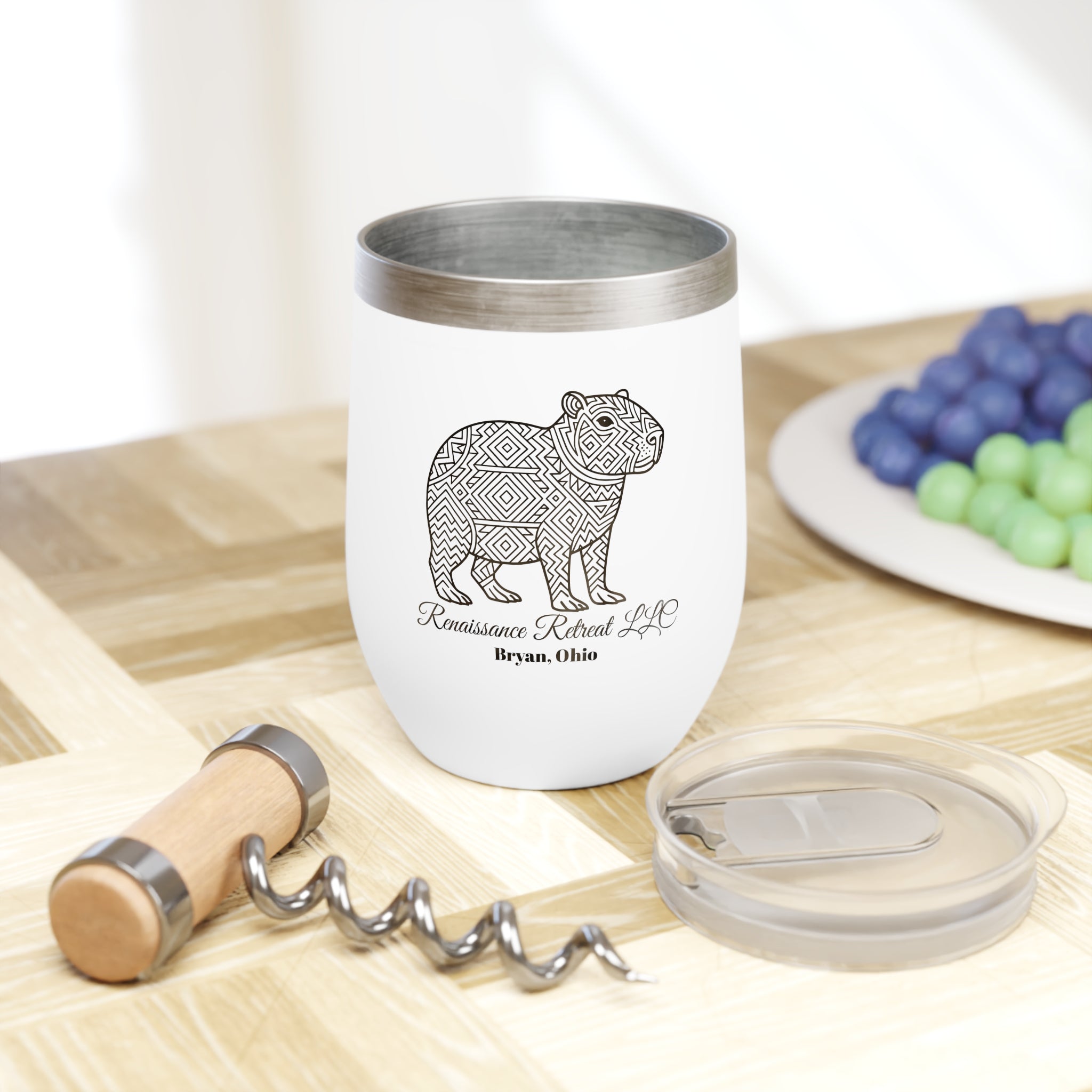 Chic Tumbler with Mandala Capybara Design