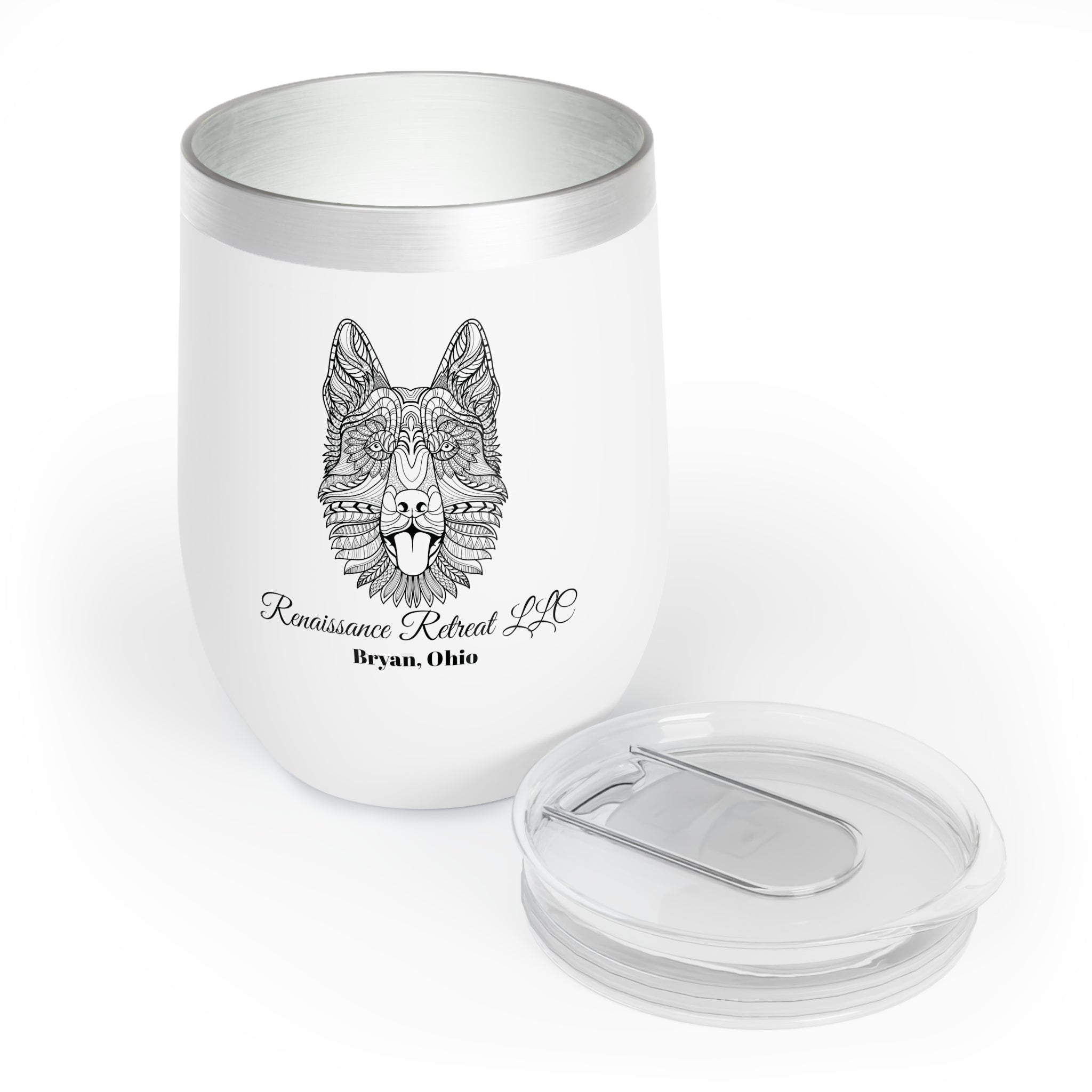 Chic Tumbler with Mandala German Shepherd Design