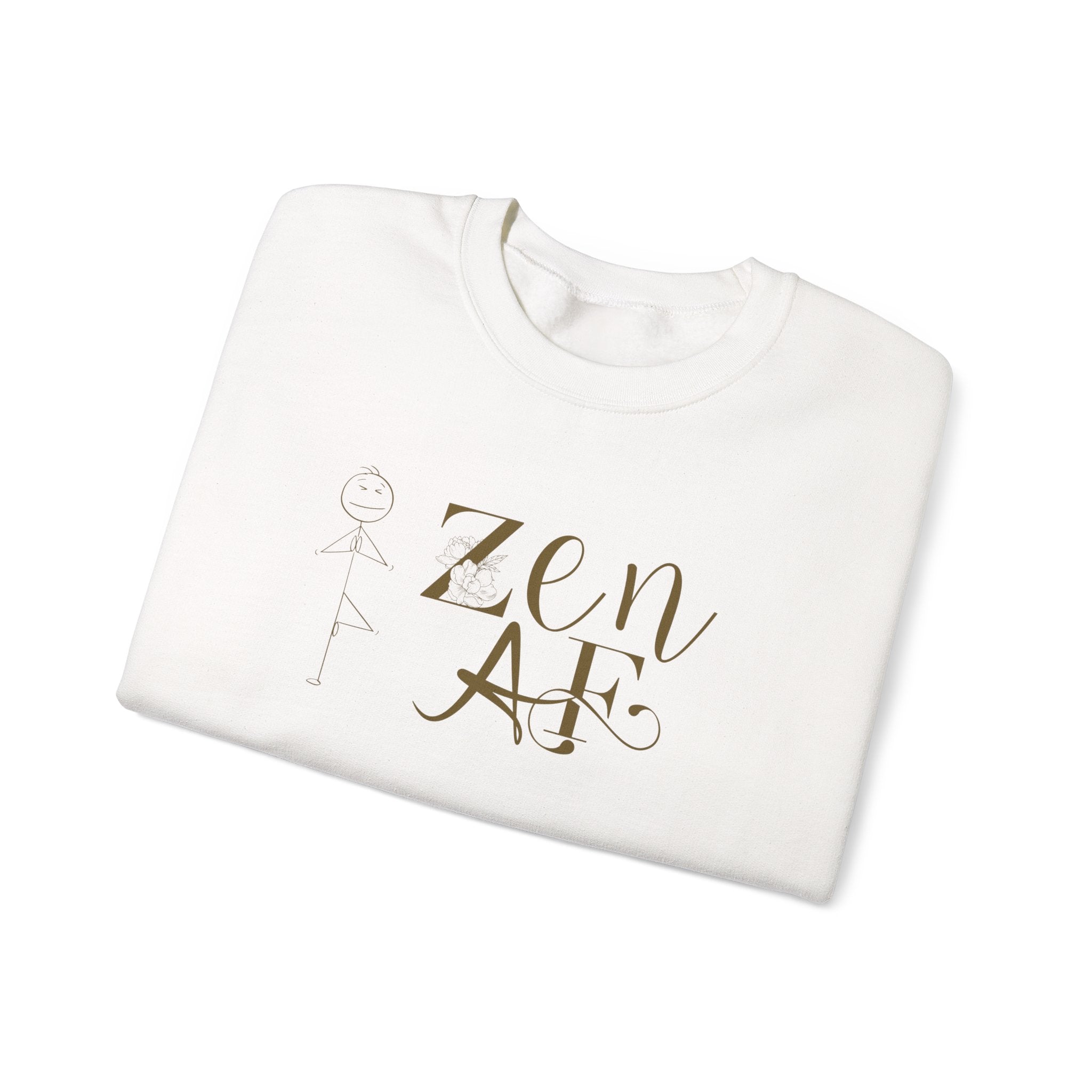 Cozy Zen AF Crewneck - Mindful, Minimal, & Bold
