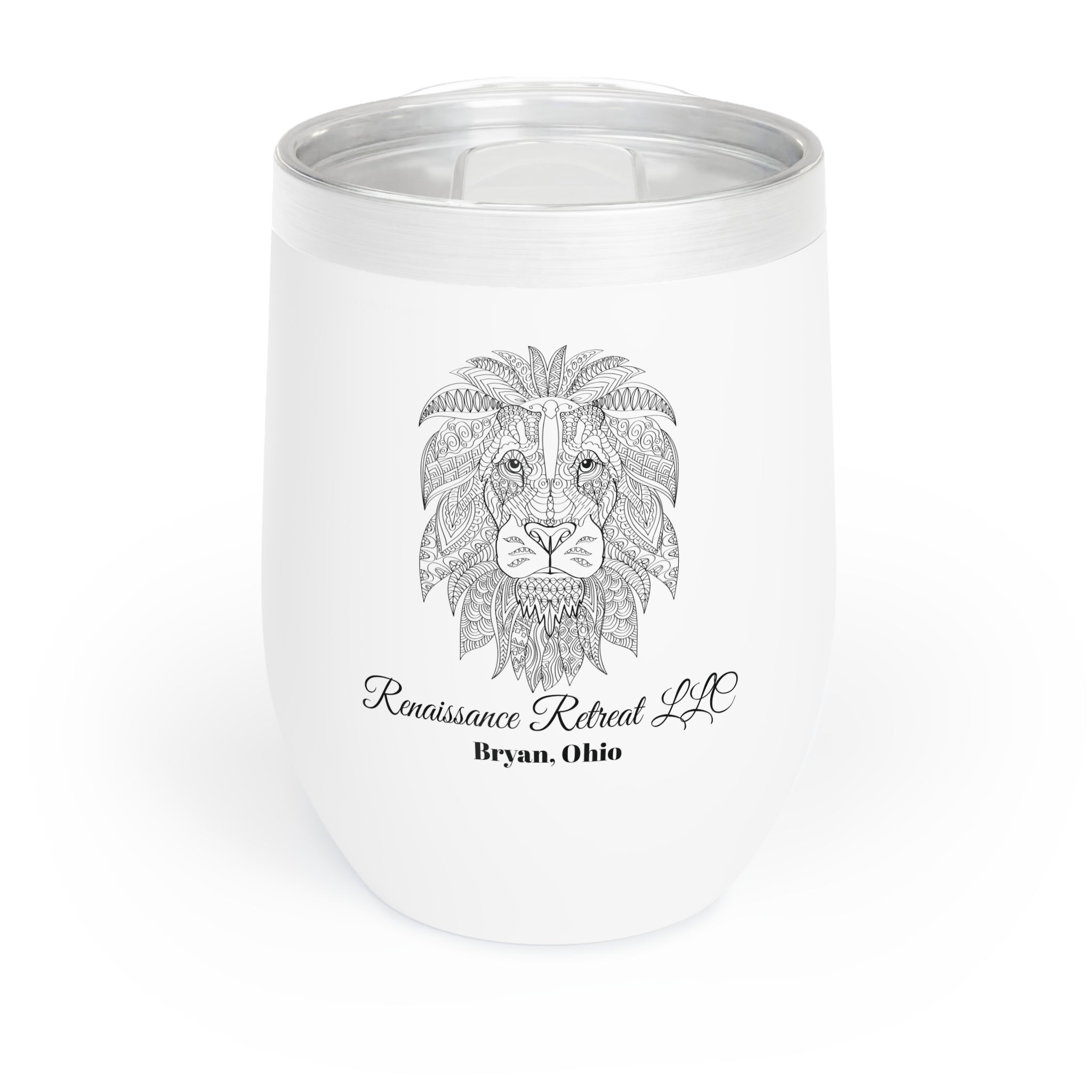 Chic Tumbler with Mandala Lion Design