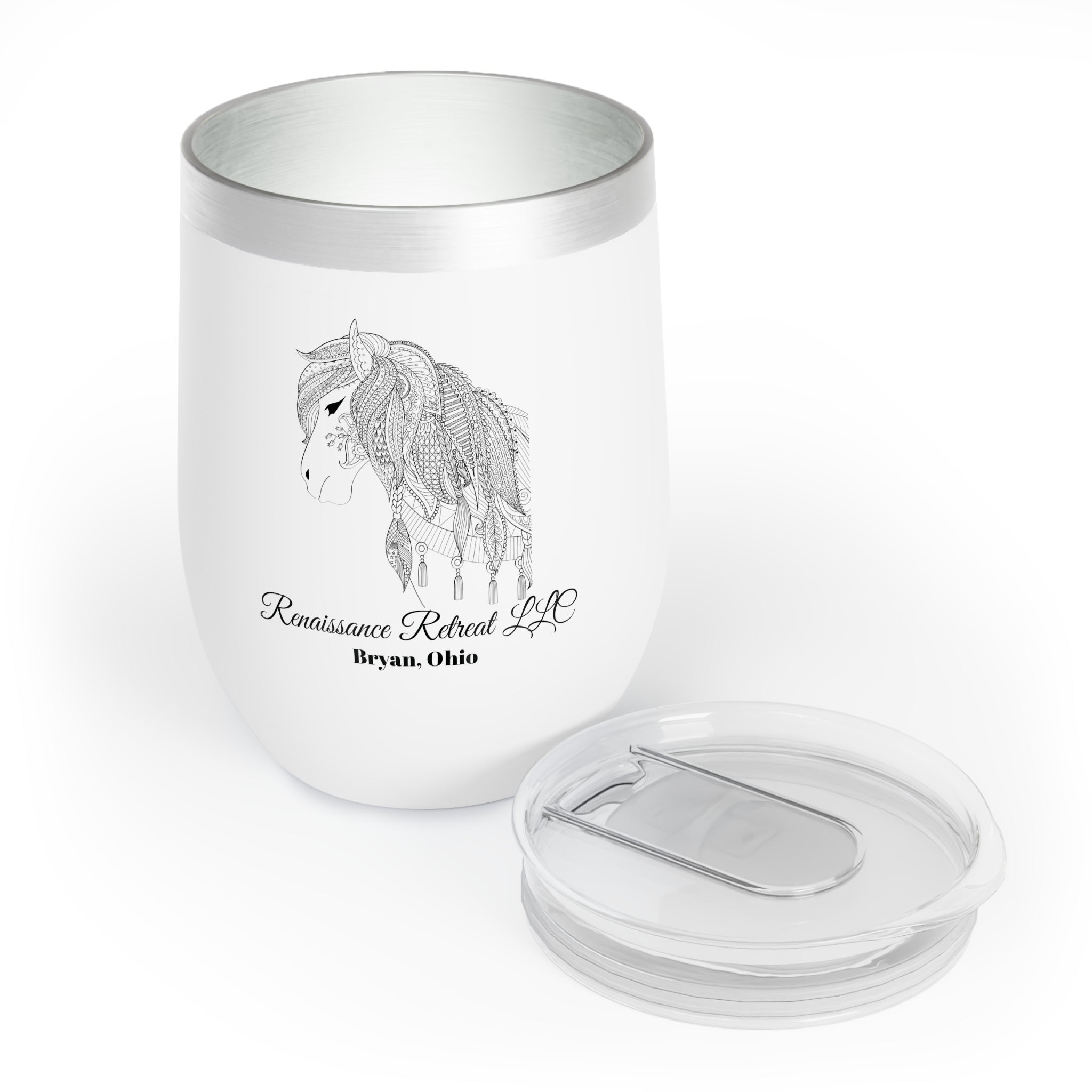 Chic Tumbler with Mandala Horse Design