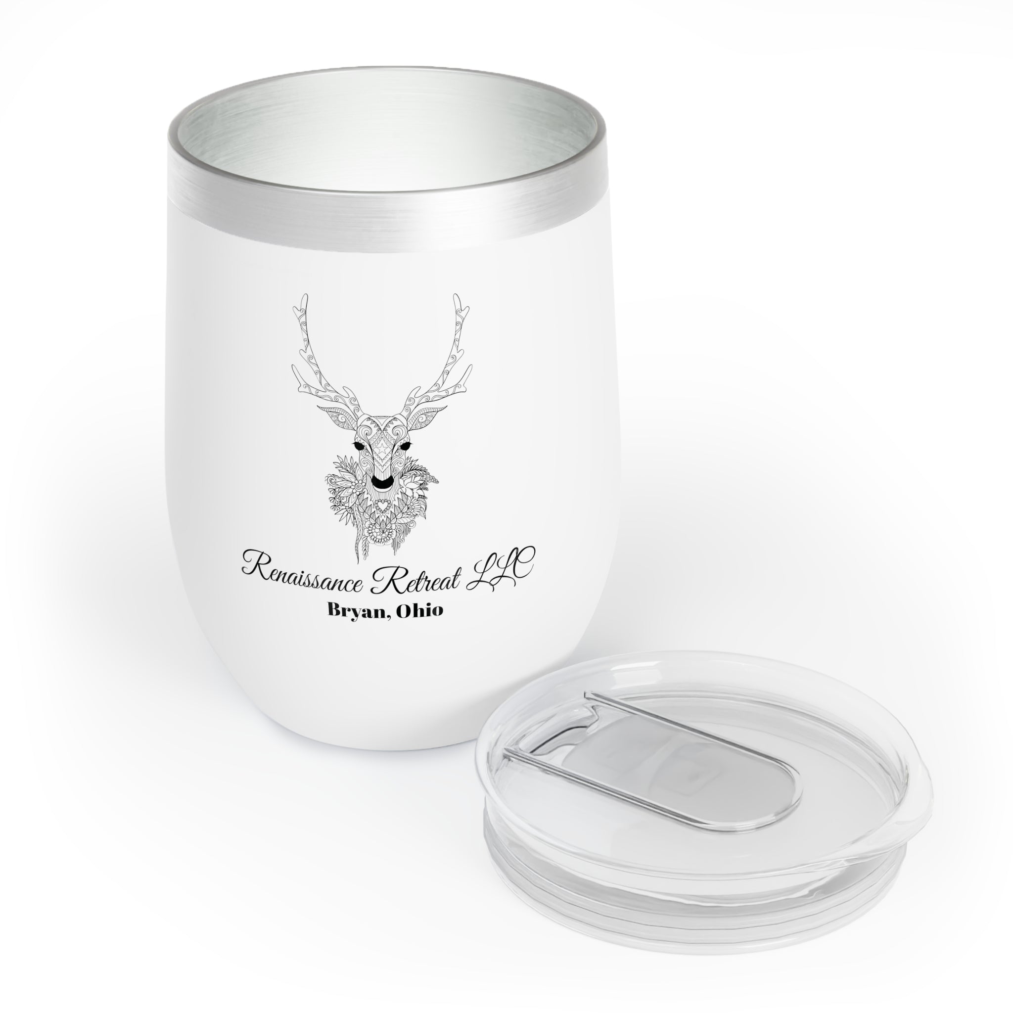 Chic Tumbler with Mandala Deer Design
