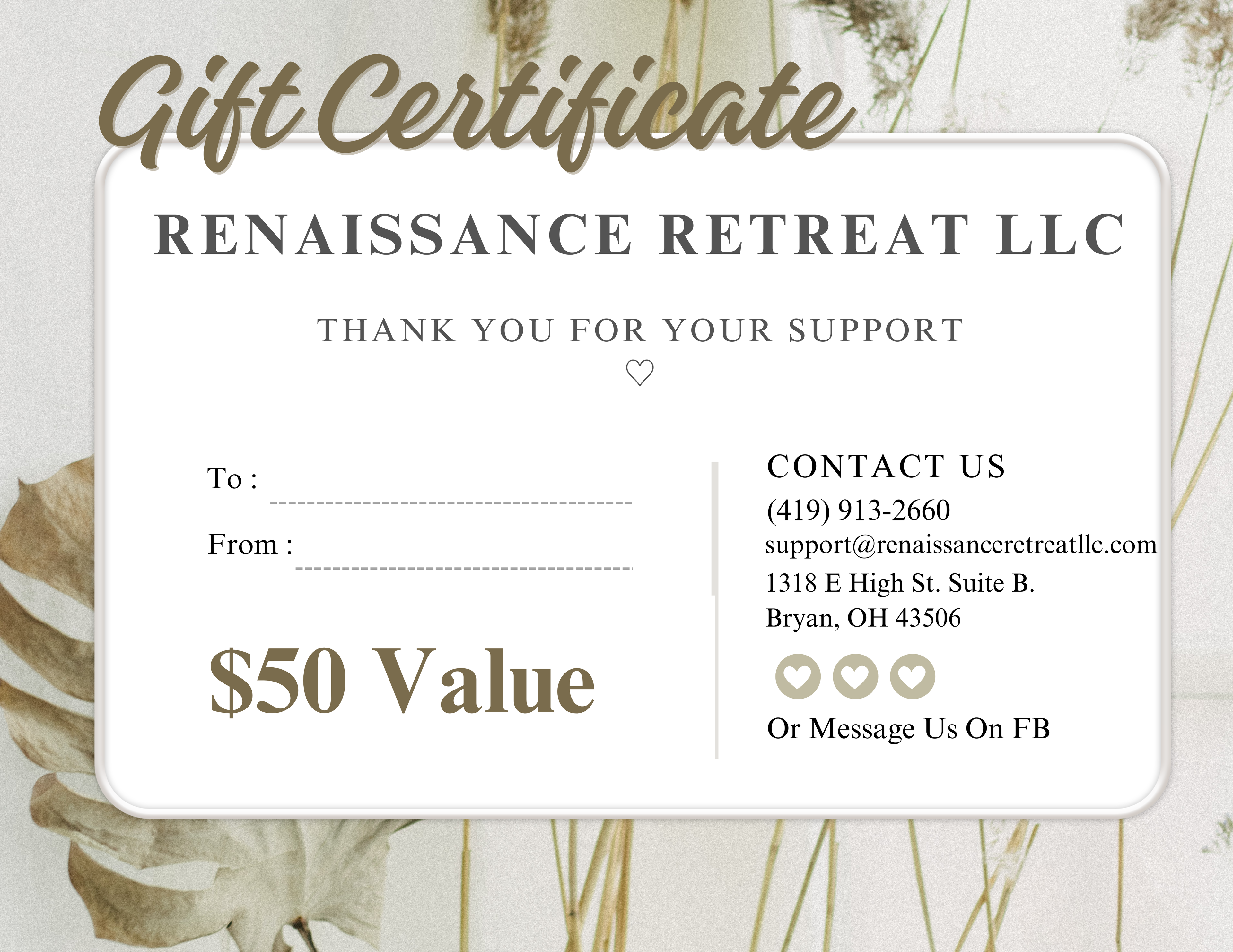 Gift Certificates