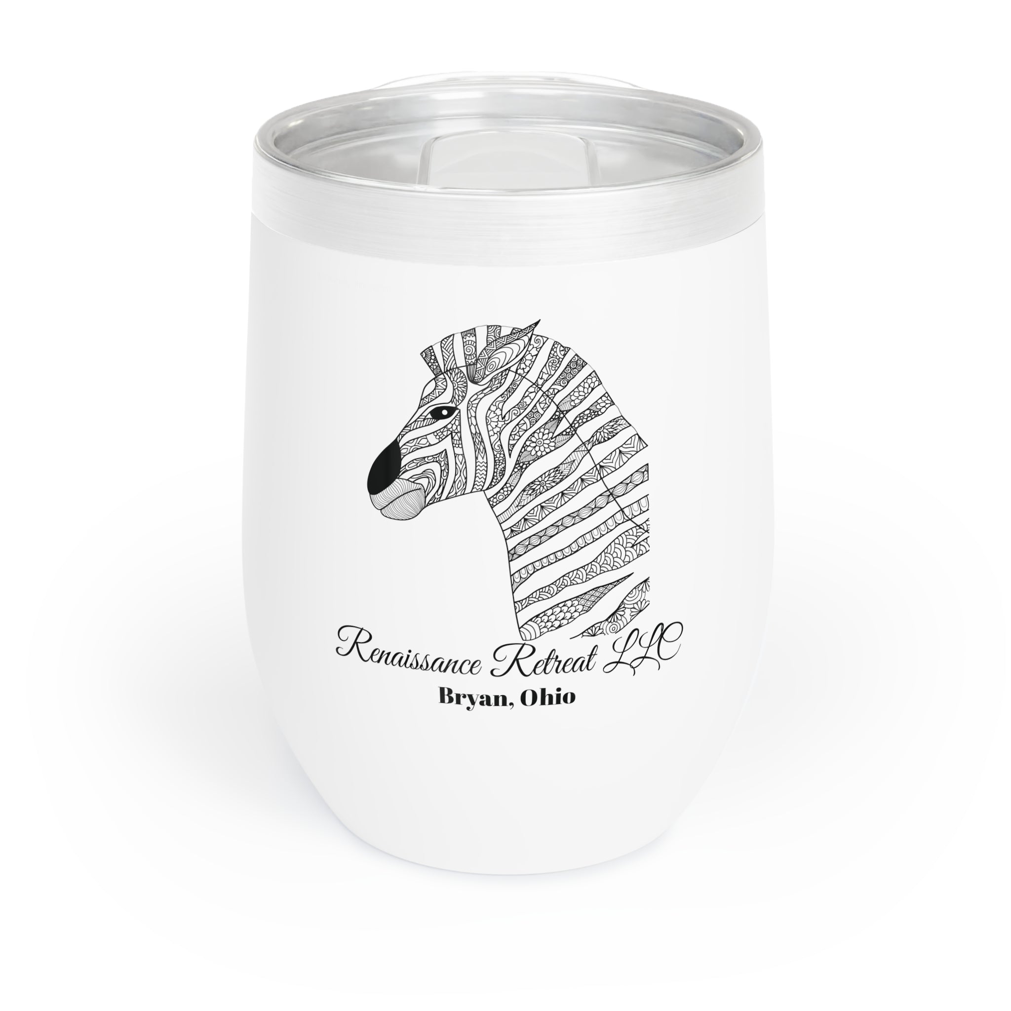 Chic Tumbler with Mandala Zebra Design