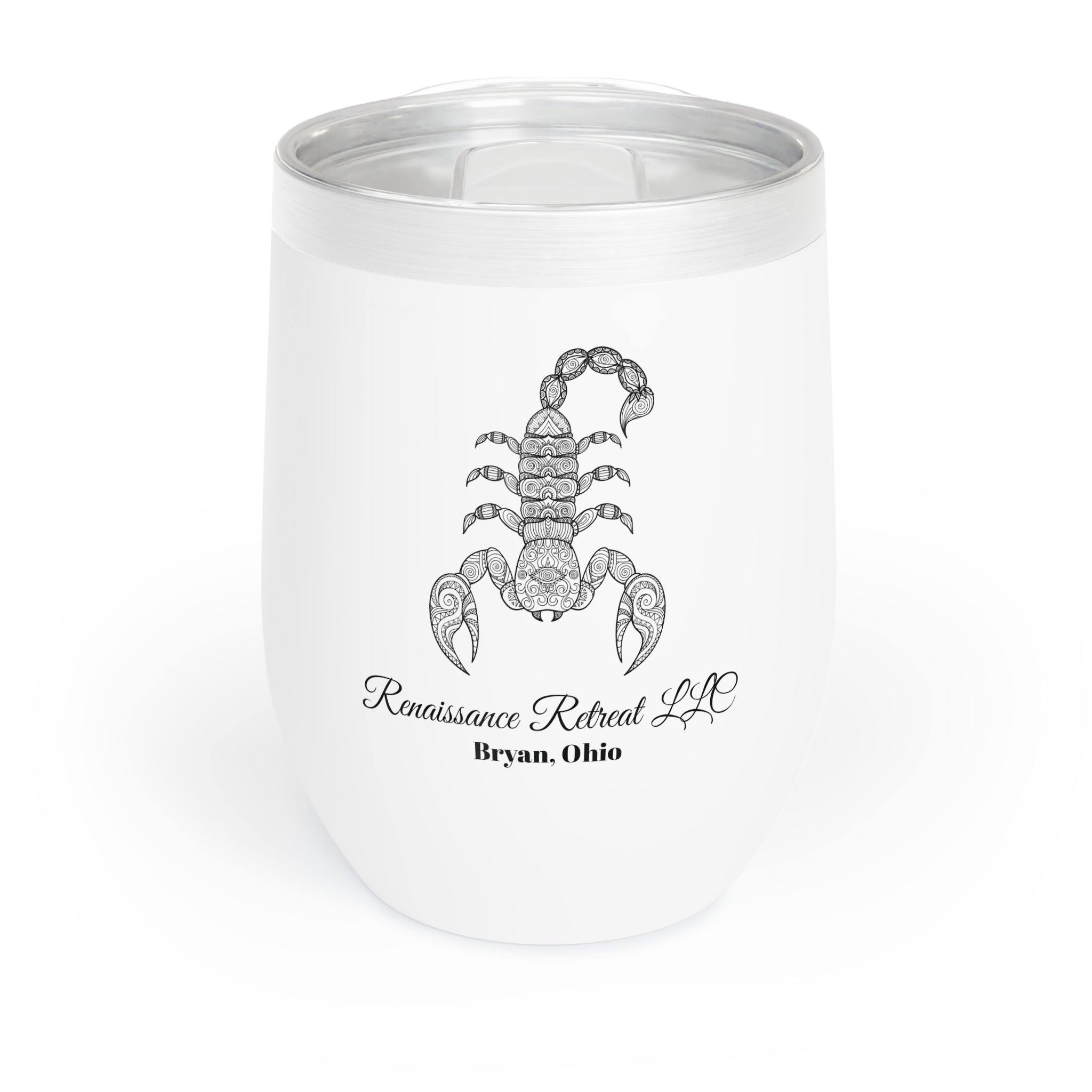 Chic Tumbler with Mandala Scorpion Design