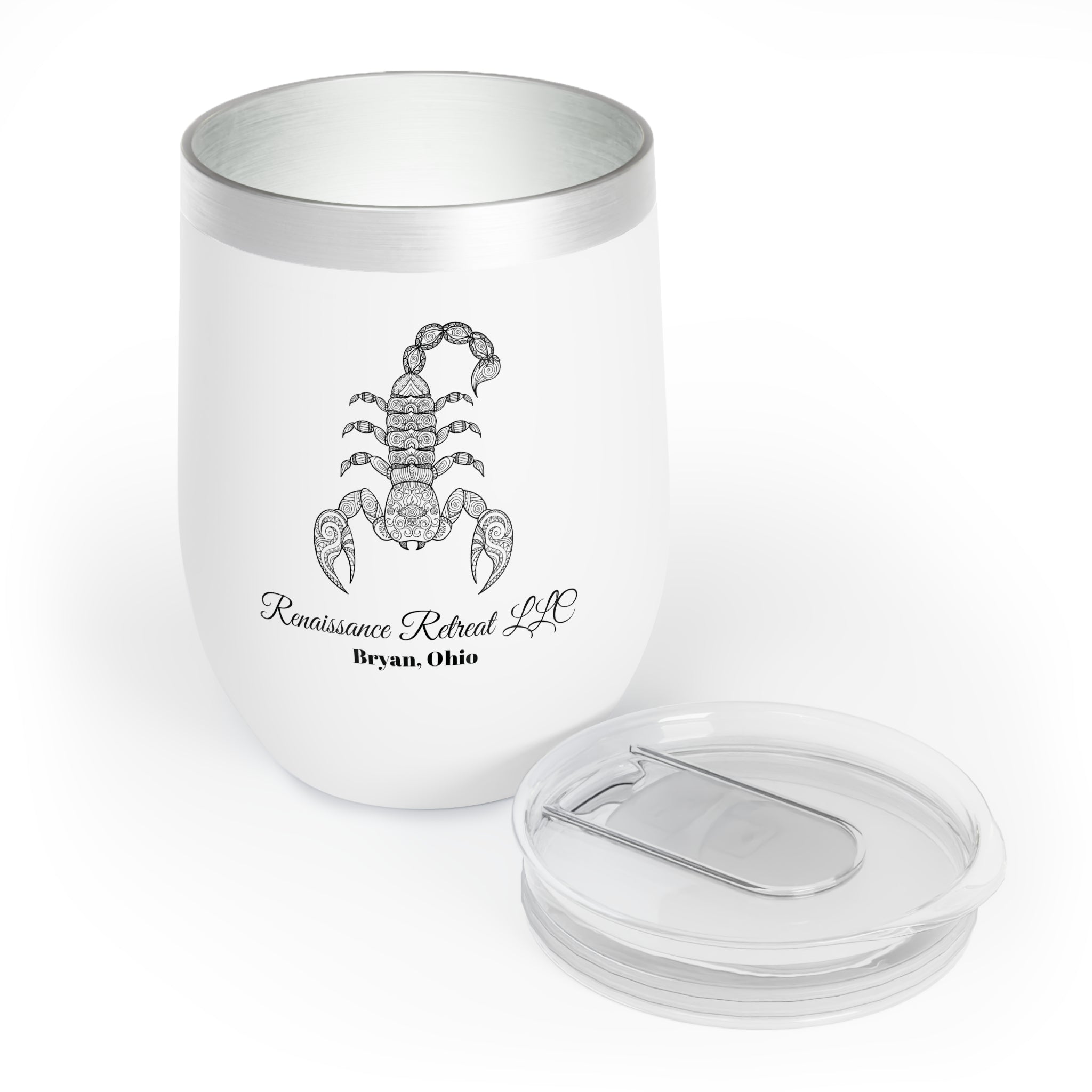 Chic Tumbler with Mandala Scorpion Design