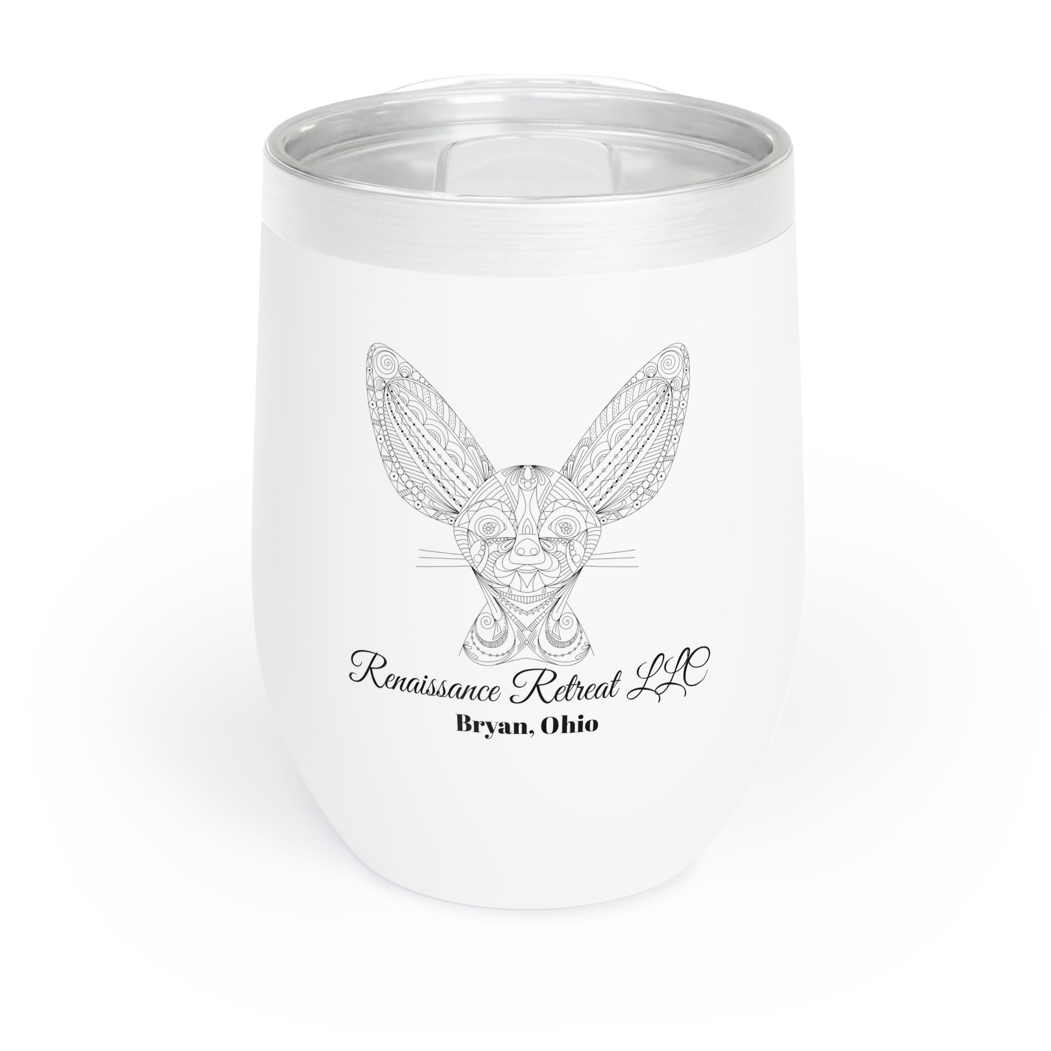 Chic Tumbler with Mandala Siamese Cat Design