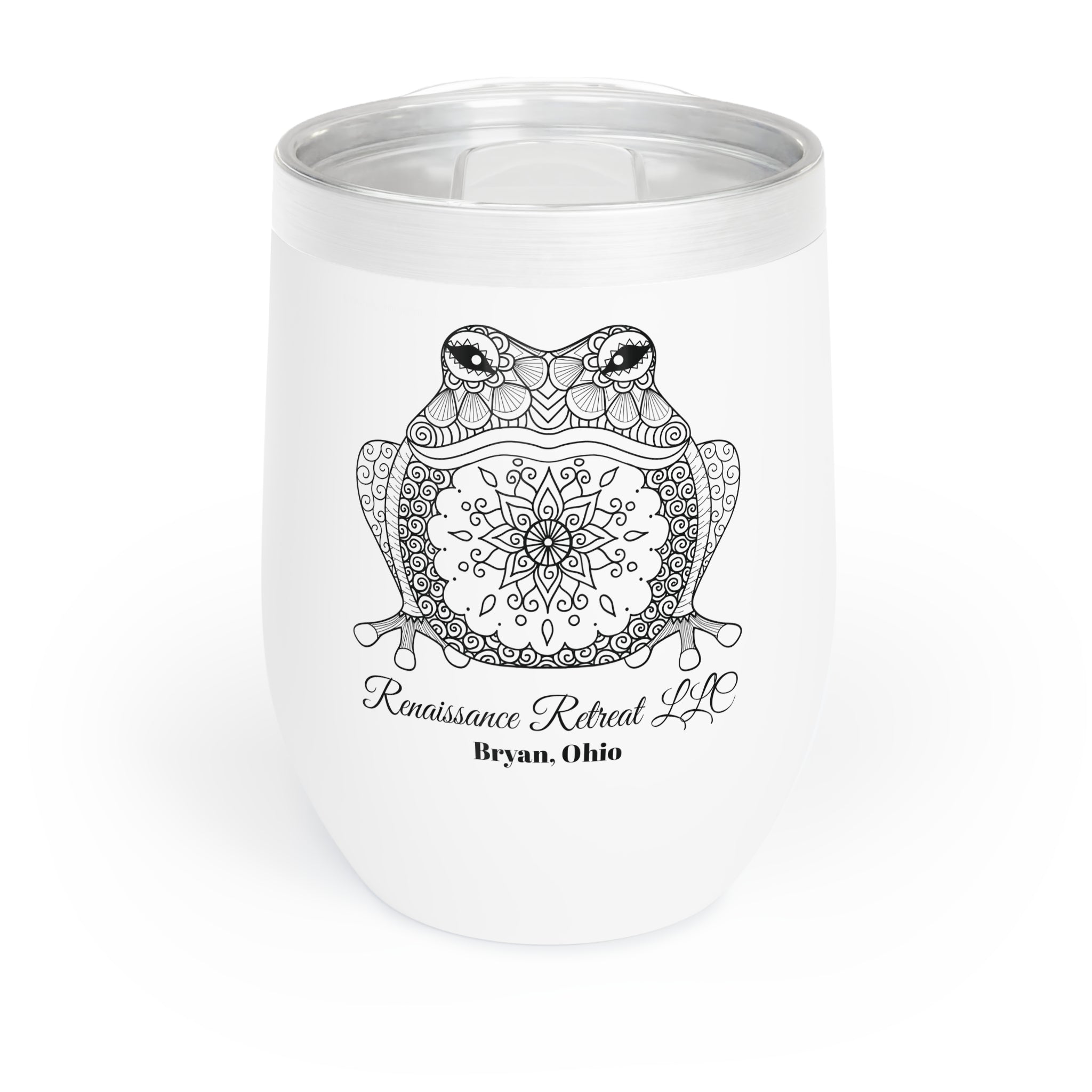 Chic Tumbler with Mandala Frog Design