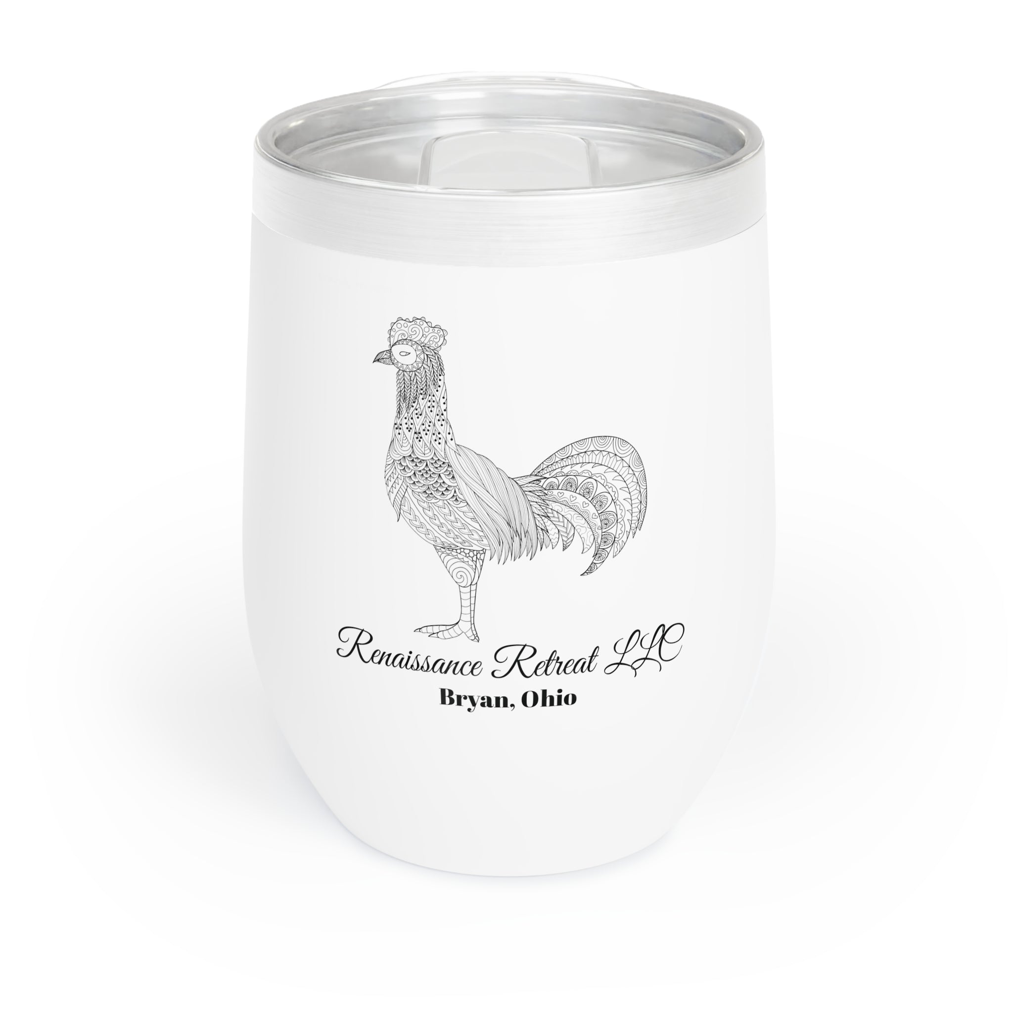 Chic Tumbler with Mandala Rooster Design