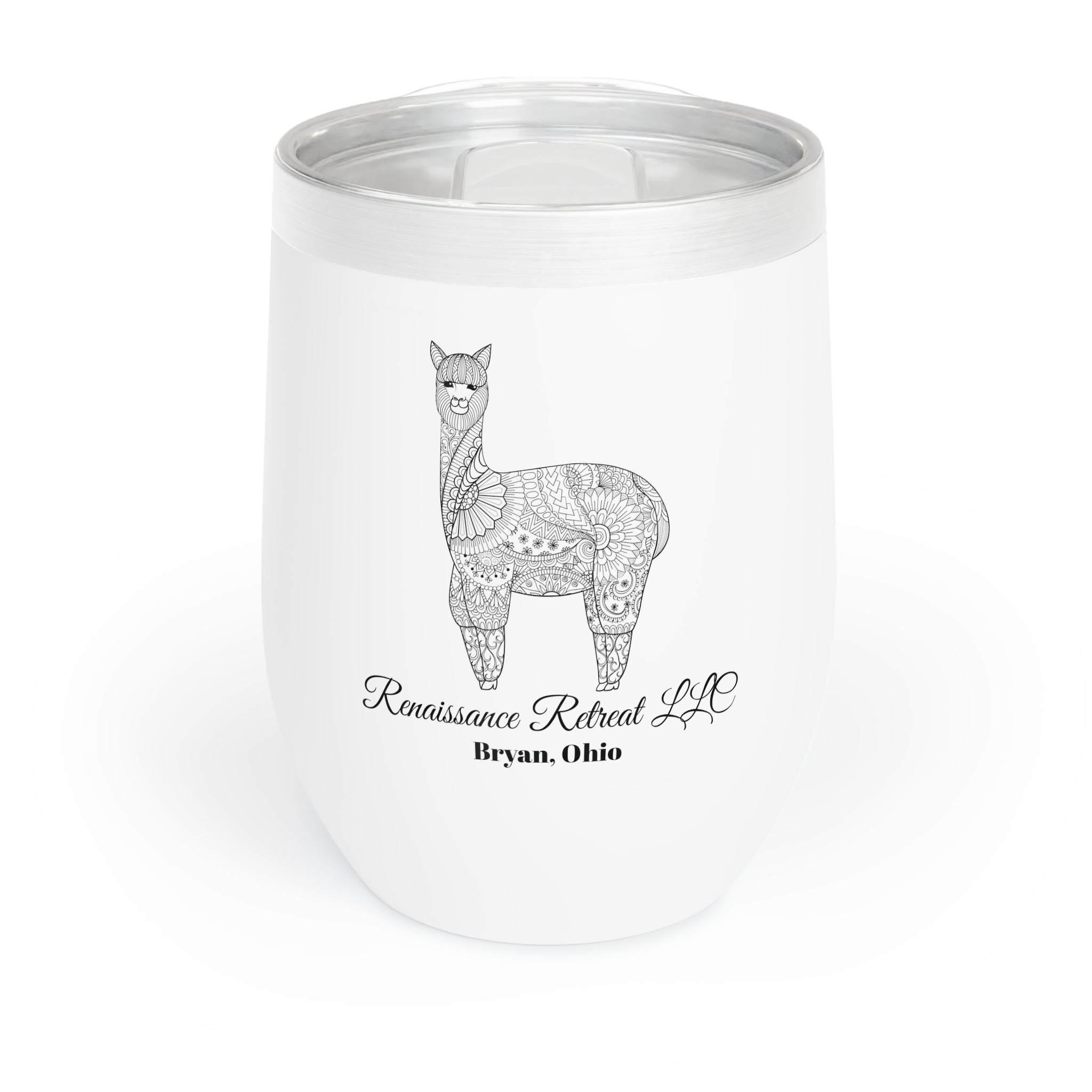 Chic Tumbler with Mandala Alpaca Design