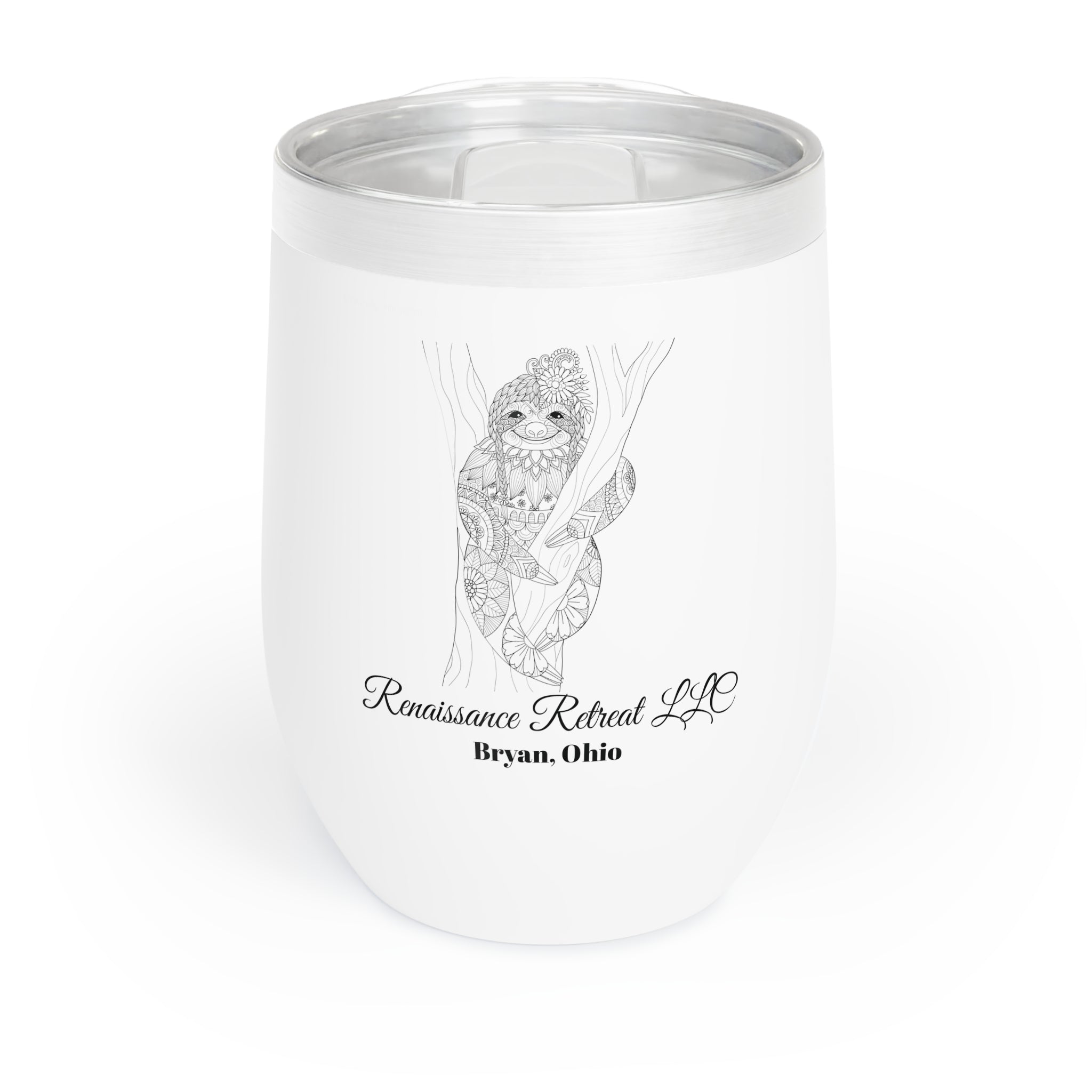 Chic Tumbler with Mandala Sloth in Tree Design
