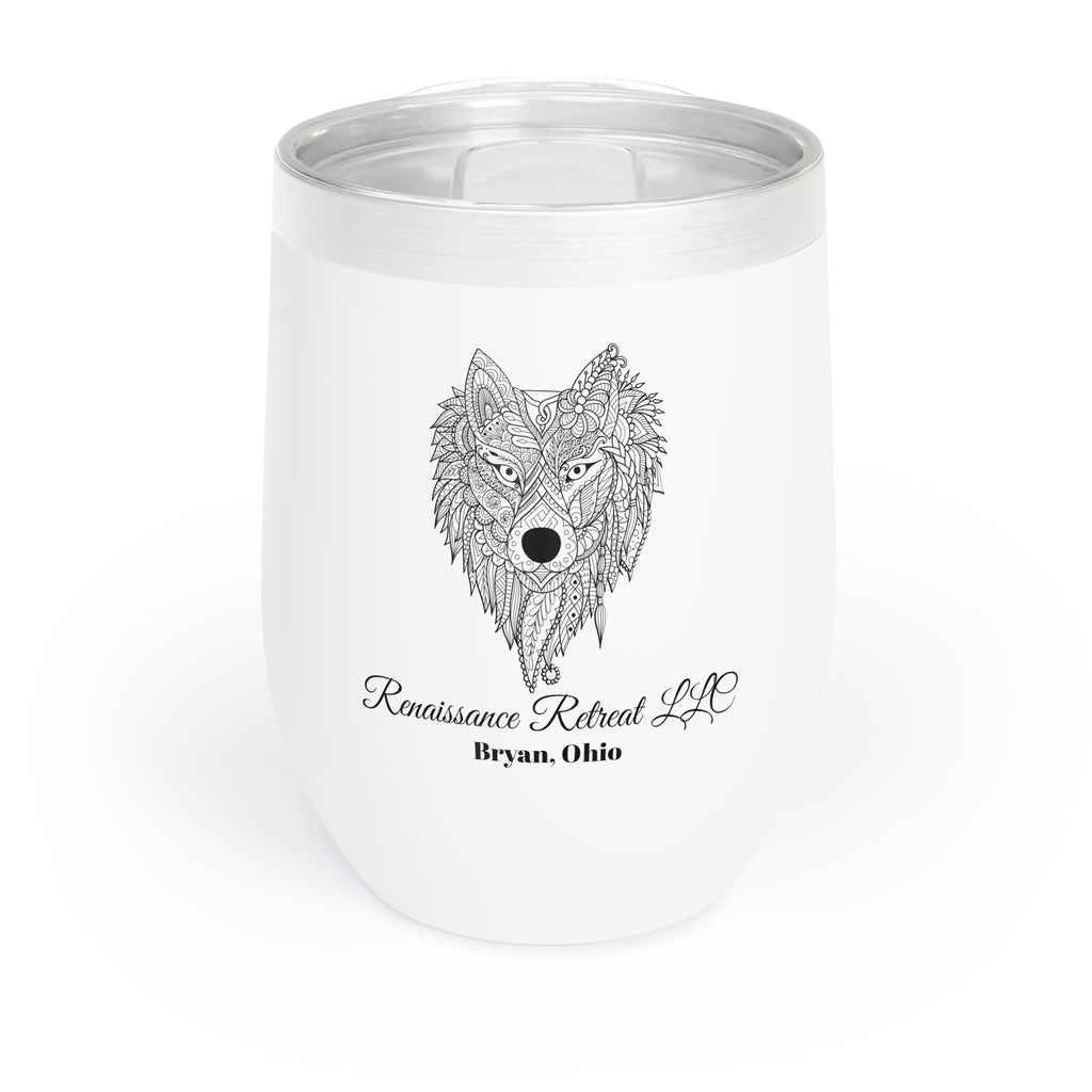 Chic Tumbler with Mandala Wolf Design