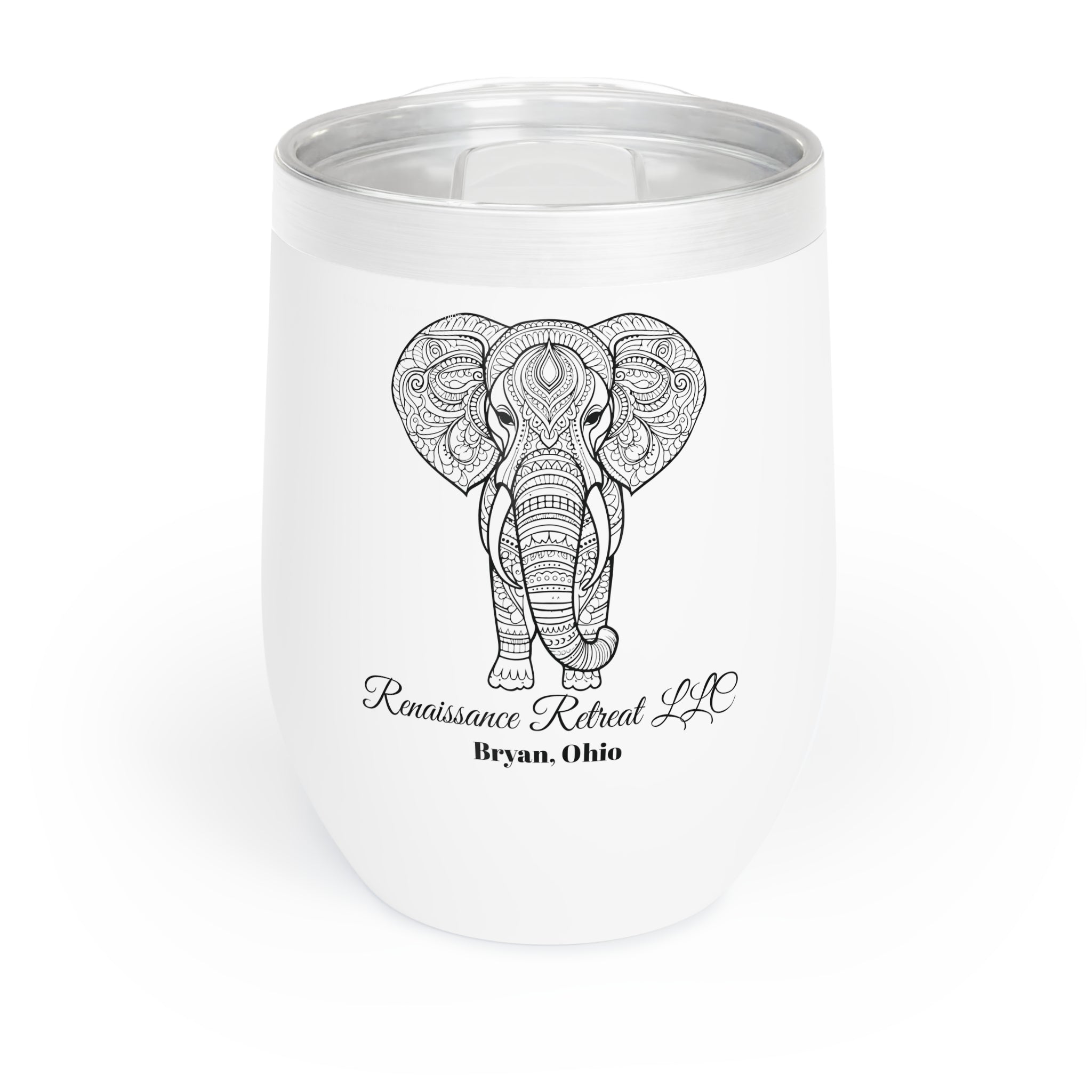 Chic Tumbler with Mandala Elephant Design