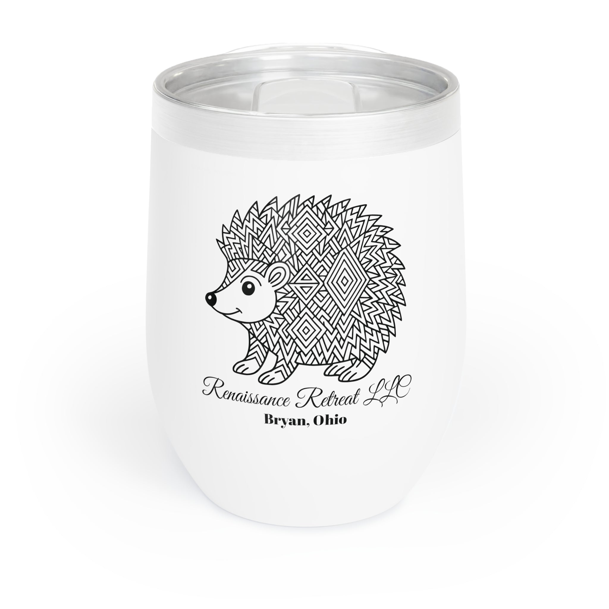 Chic Tumbler with Mandala Hedgehog Design