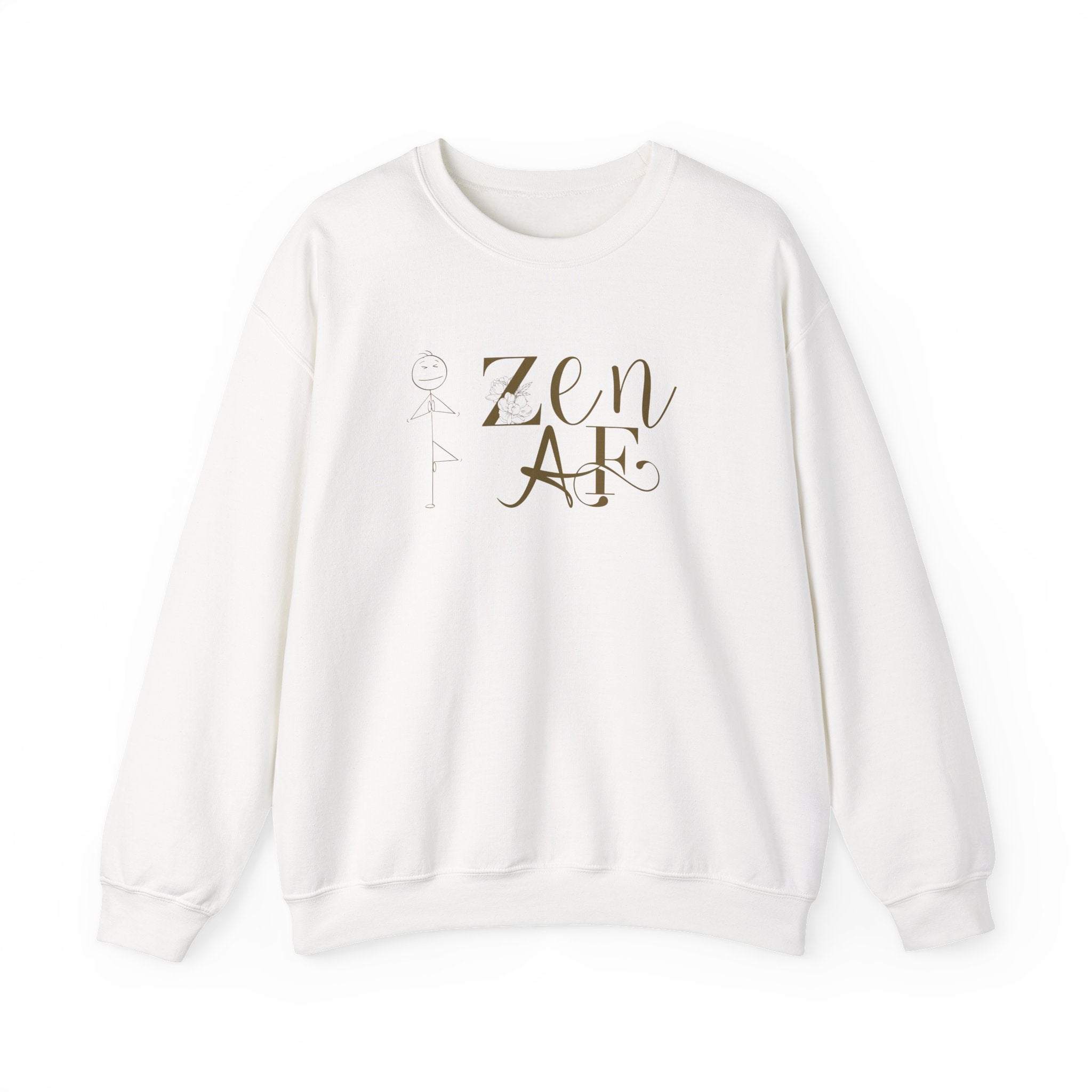 Cozy Zen AF Crewneck - Mindful, Minimal, & Bold