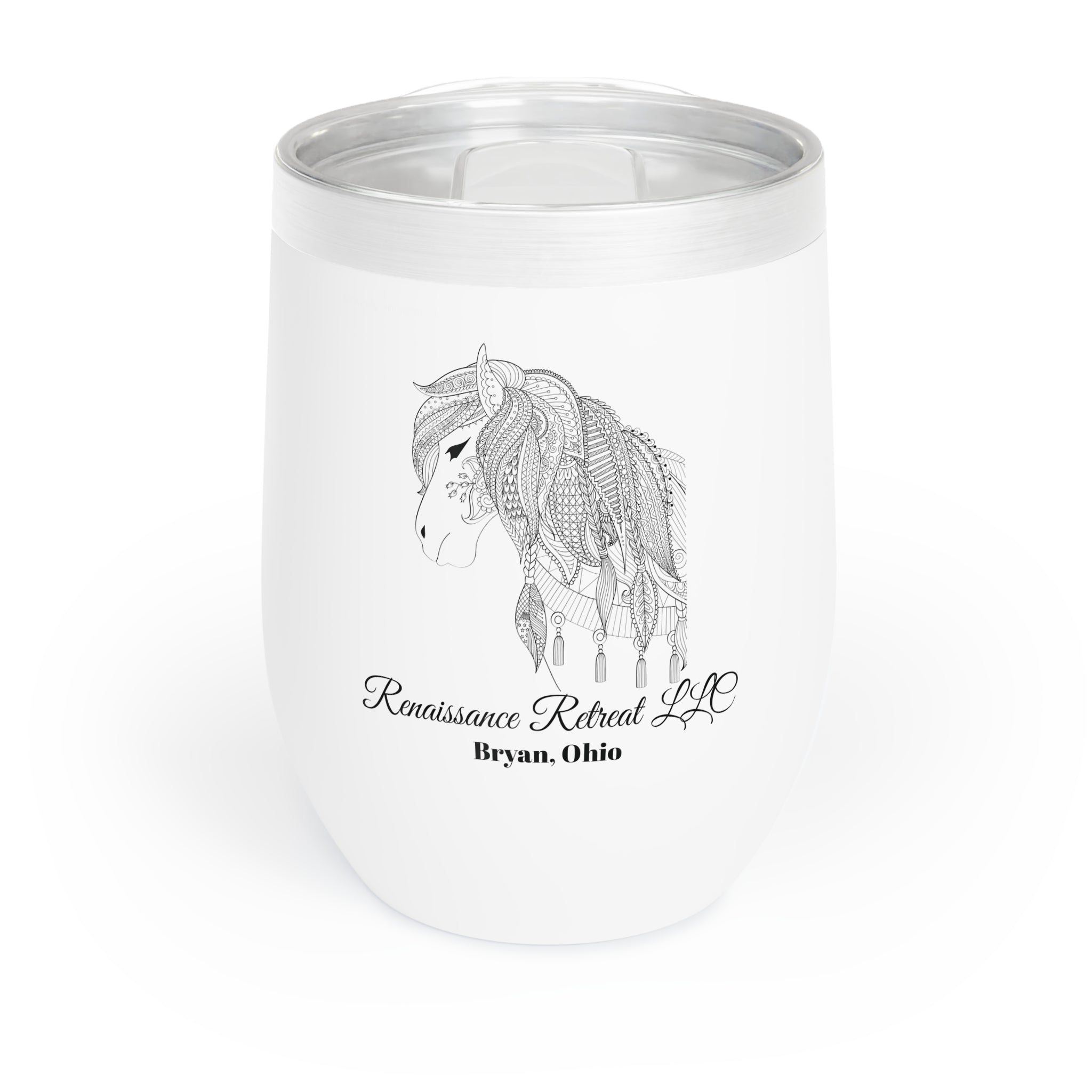 Chic Tumbler with Mandala Horse Design