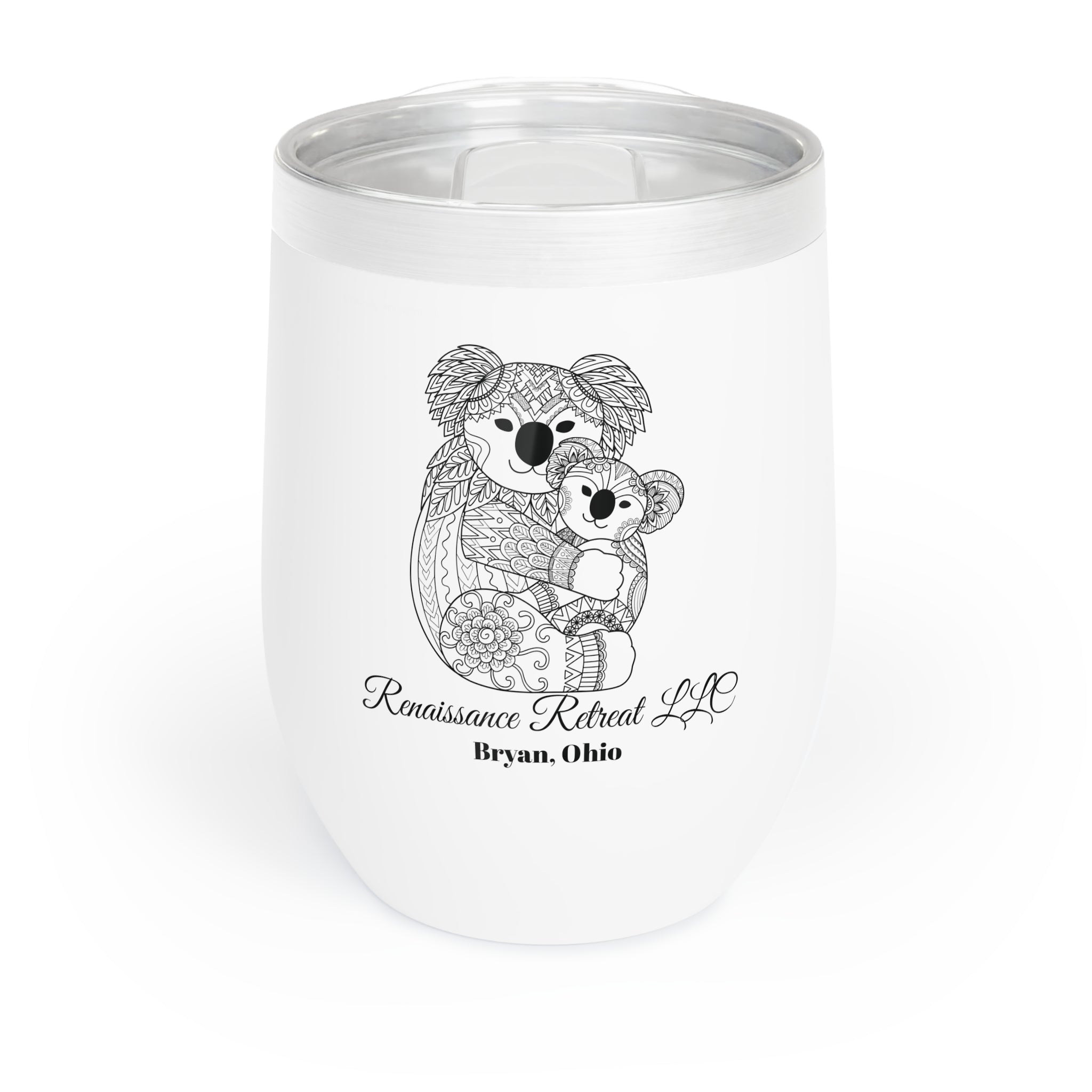 Chic Tumbler with Mandala Koala & Baby Design