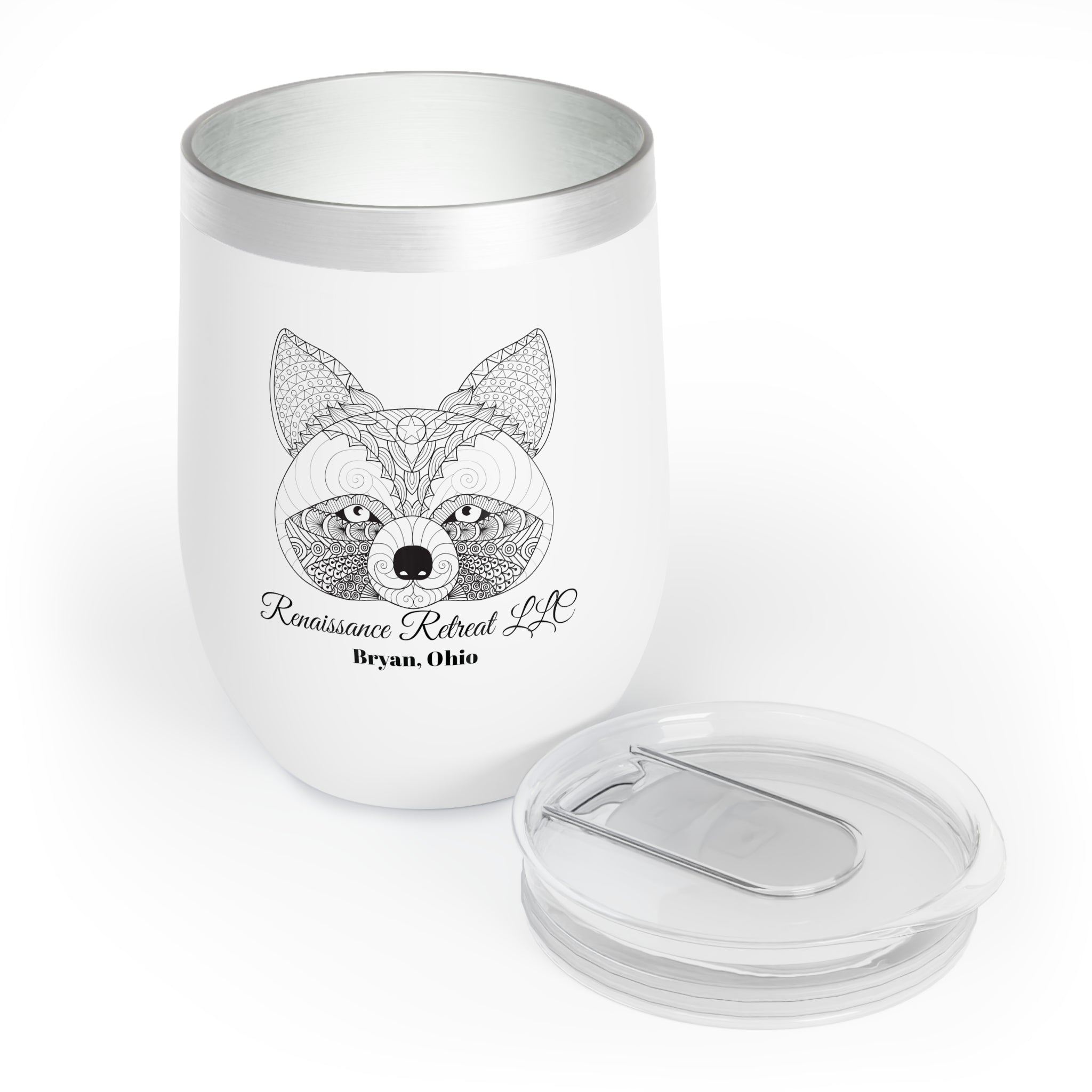 Chic Tumbler with Mandala Raccoon Design