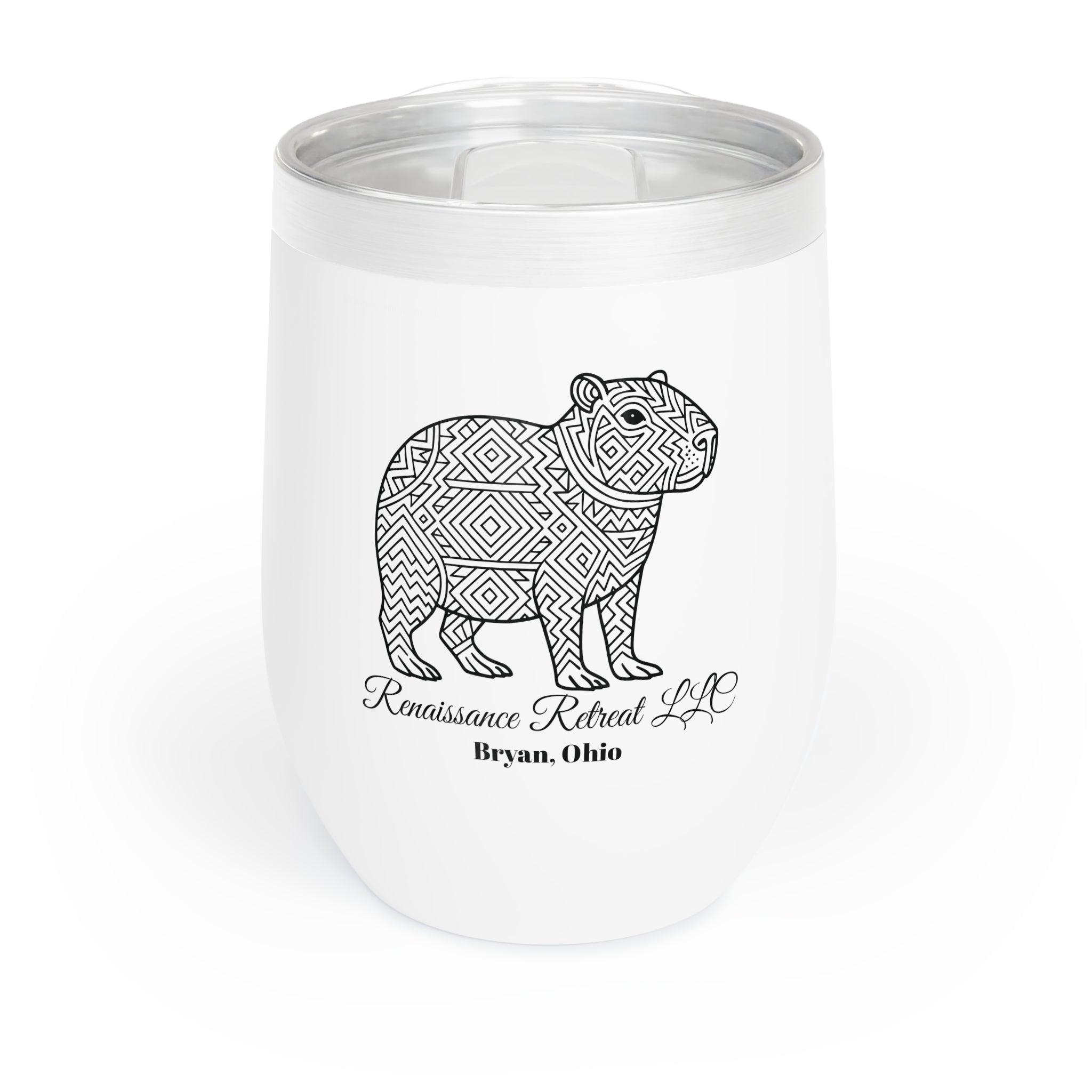 Chic Tumbler with Mandala Capybara Design