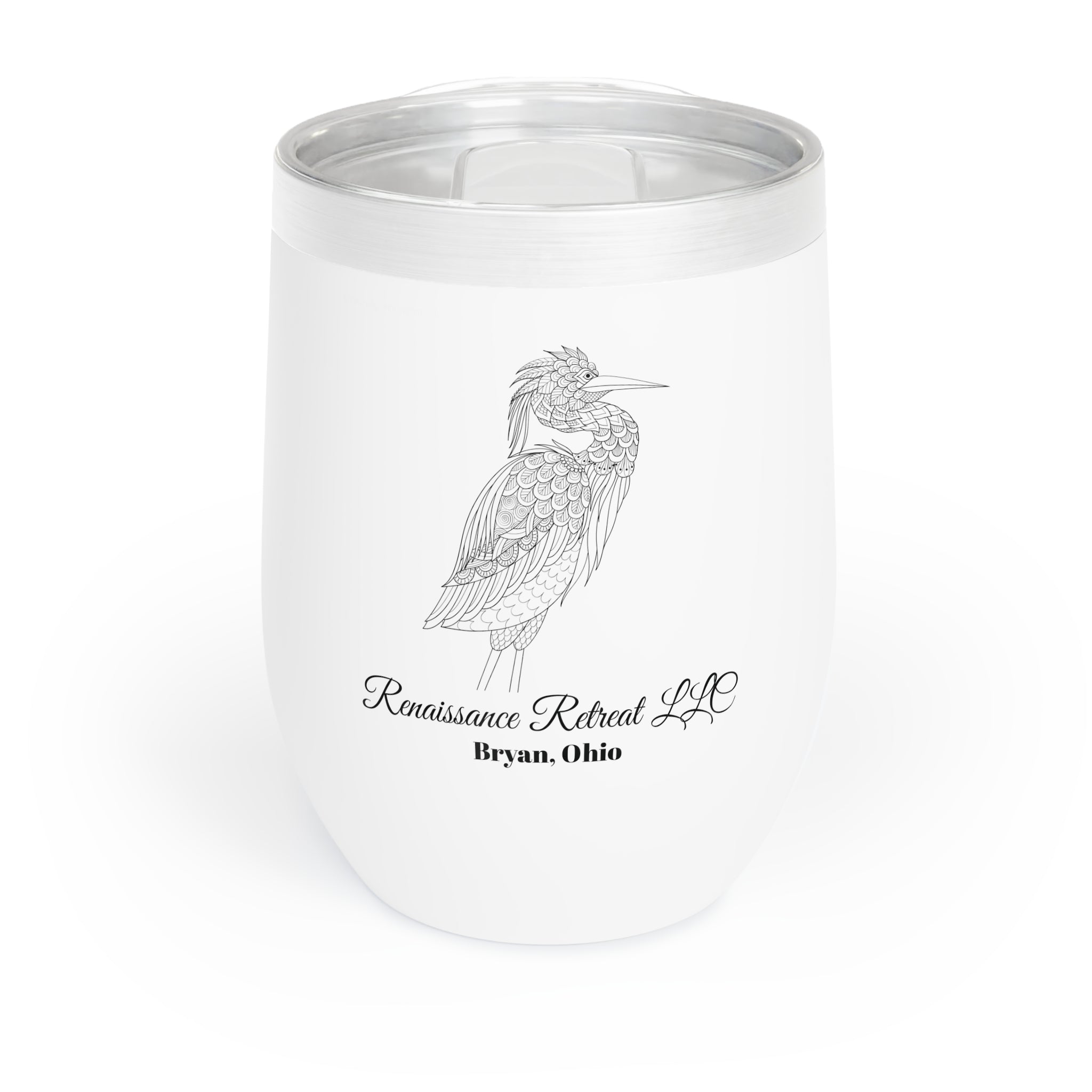Chic Tumbler with Mandala Crane Design