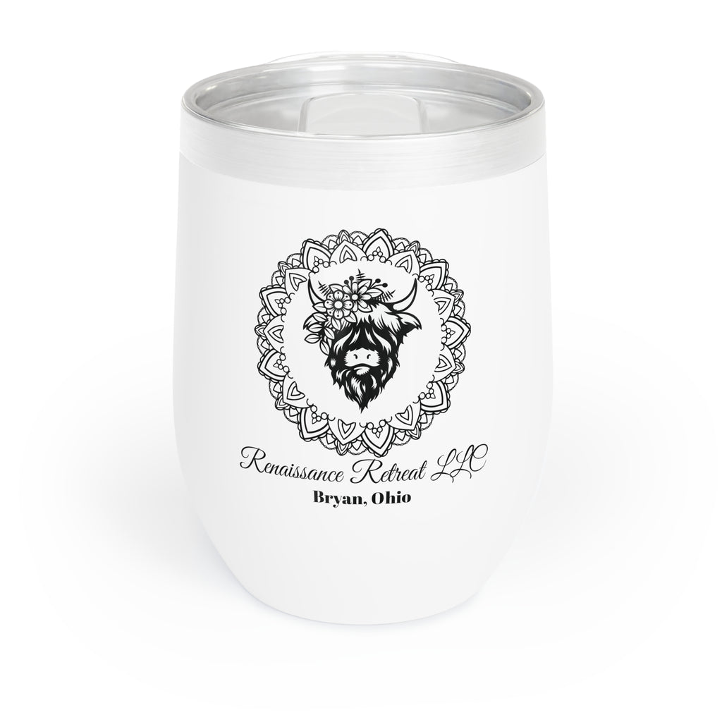 Chic Tumbler with Mandala Highland Cow Design