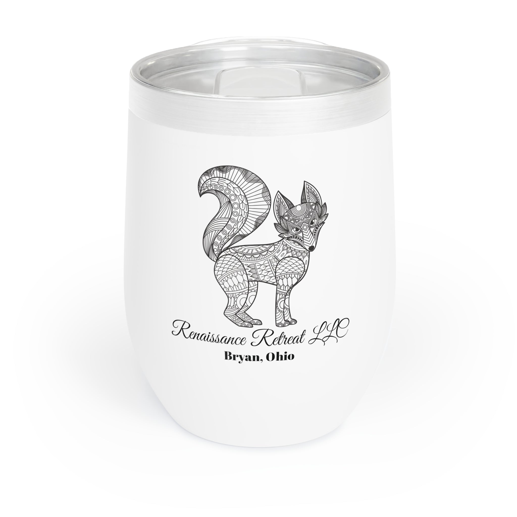 Chic Tumbler with Mandala Fox Design
