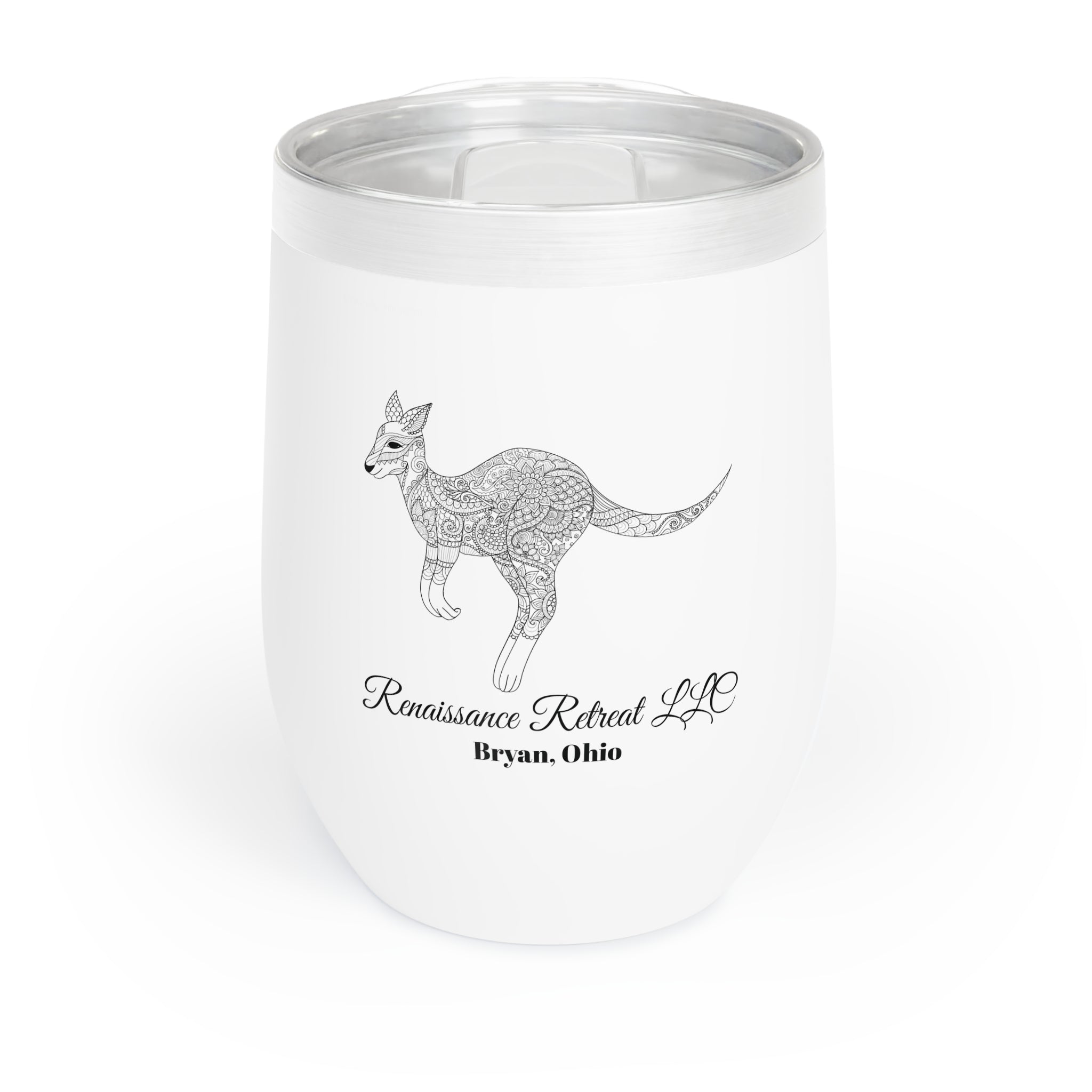 Chic Tumbler with Mandala Kangaroo Design