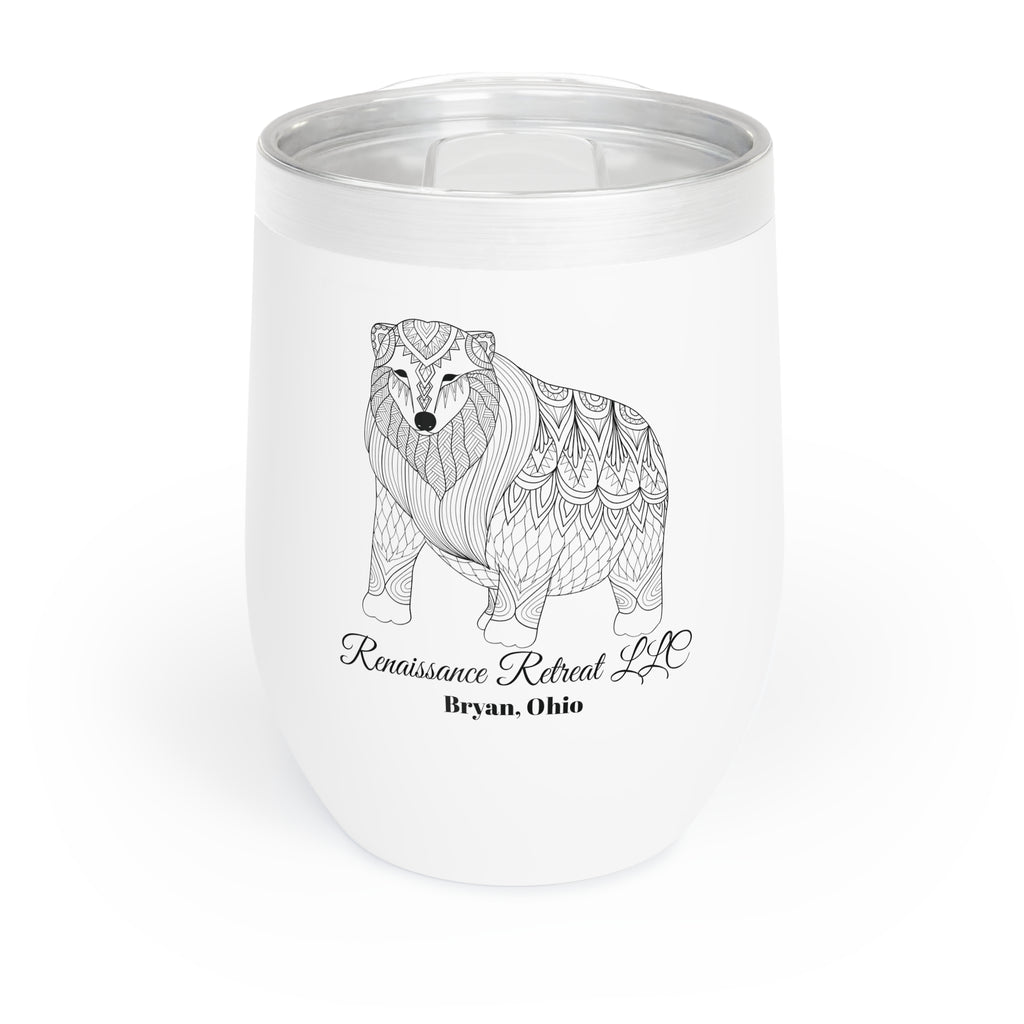 Chic Tumbler with Mandala Polar Bear Design