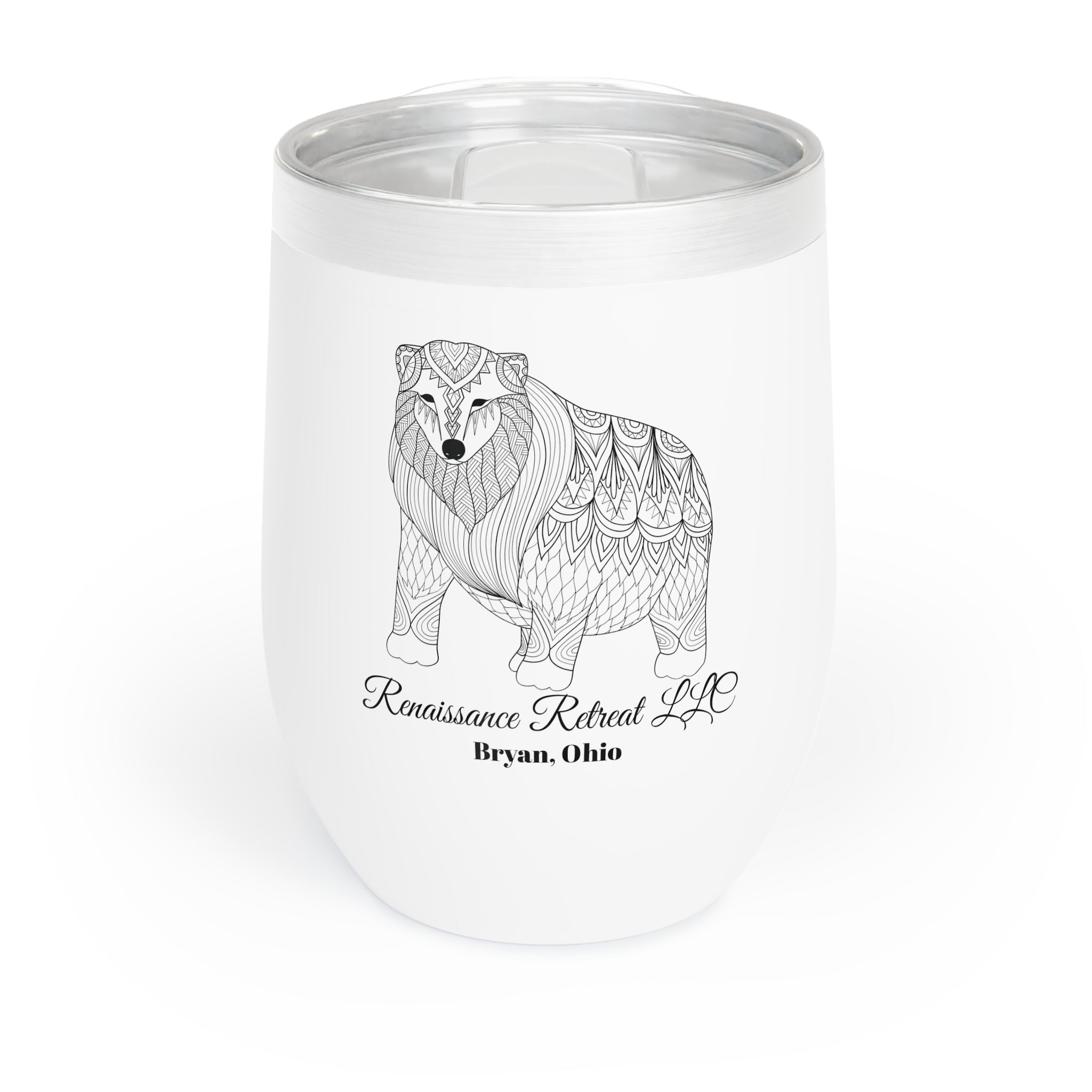 Chic Tumbler with Mandala Polar Bear Design