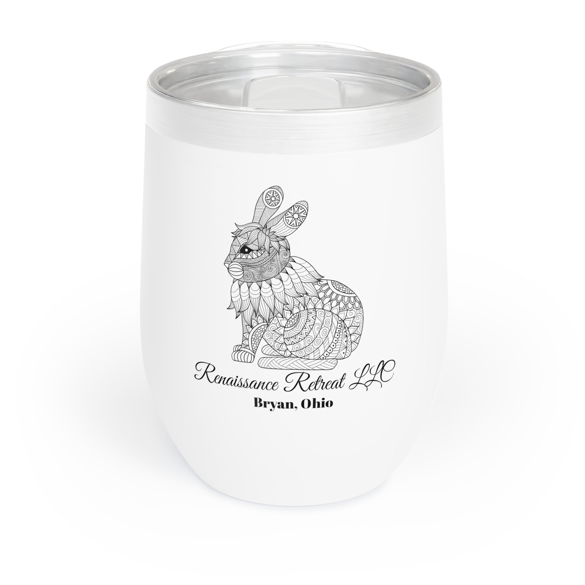 Chic Tumbler with Mandala Bunny Design