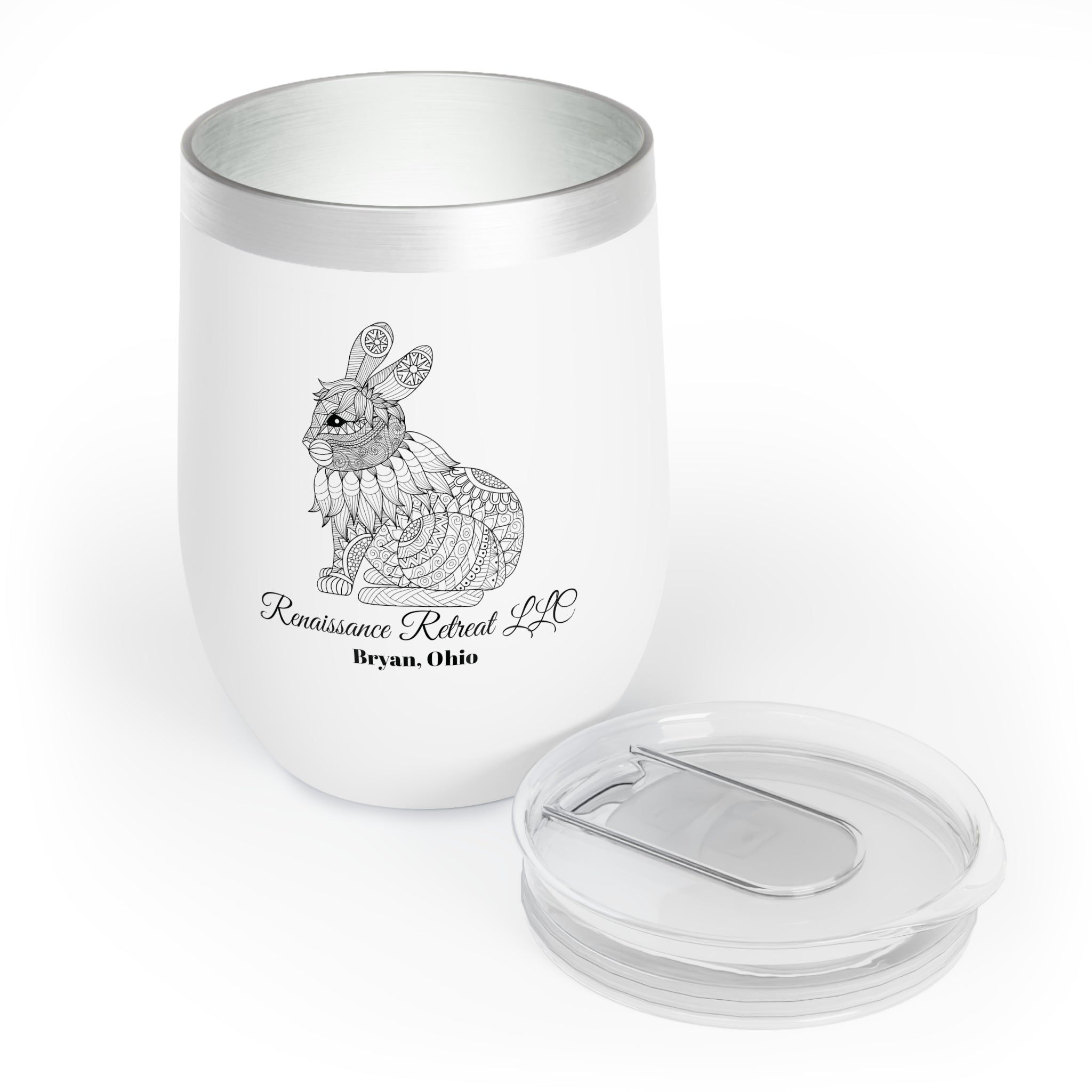 Chic Tumbler with Mandala Bunny Design